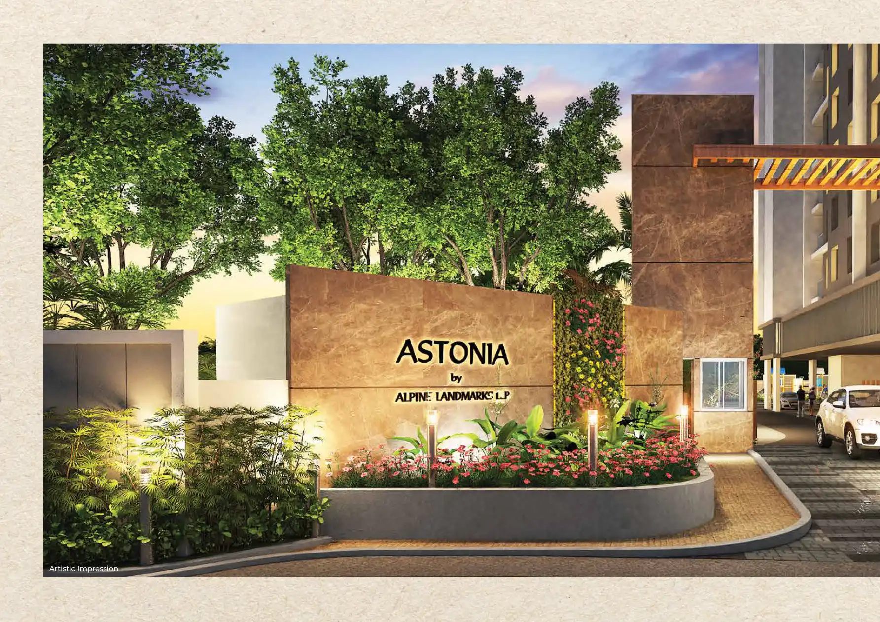 Alpine Astonia project blurred background