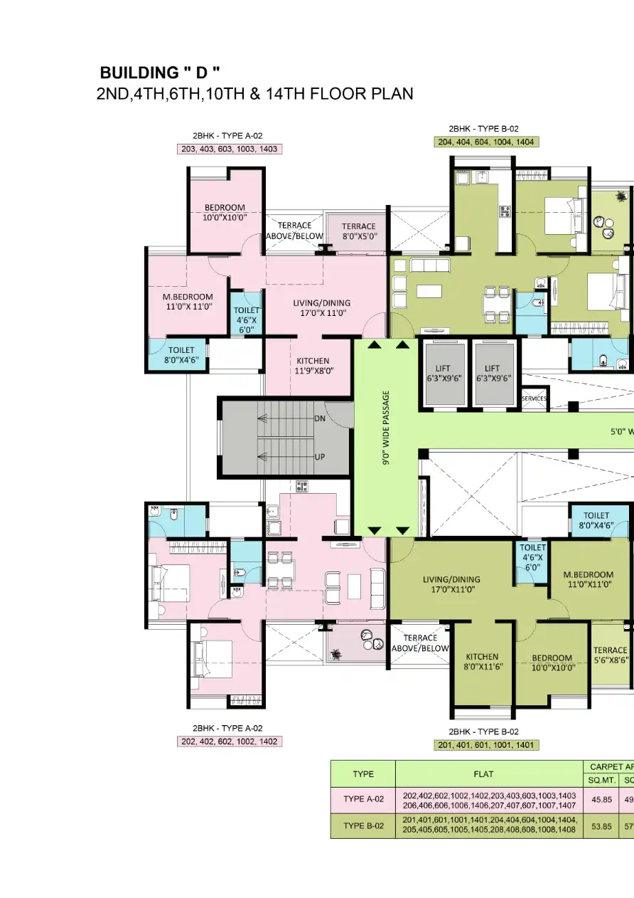 Fusion Towers Floor Plans & Layout