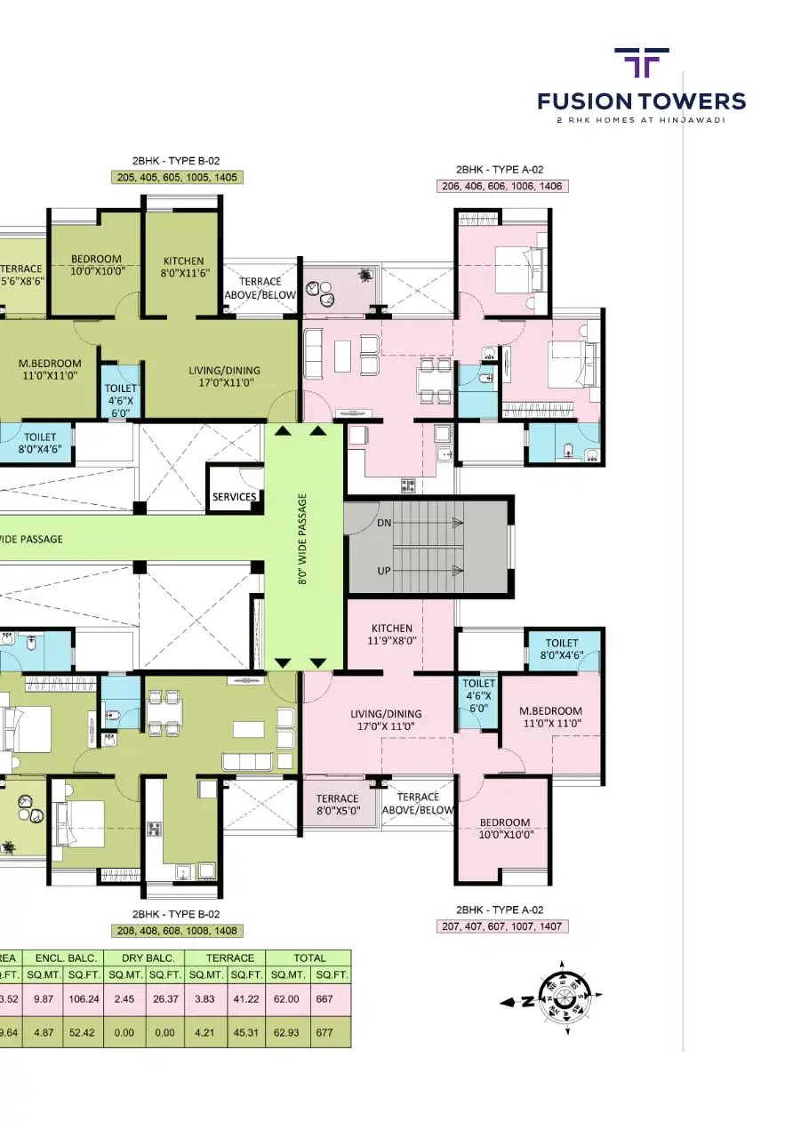 Fusion Towers Floor Plans & Layout