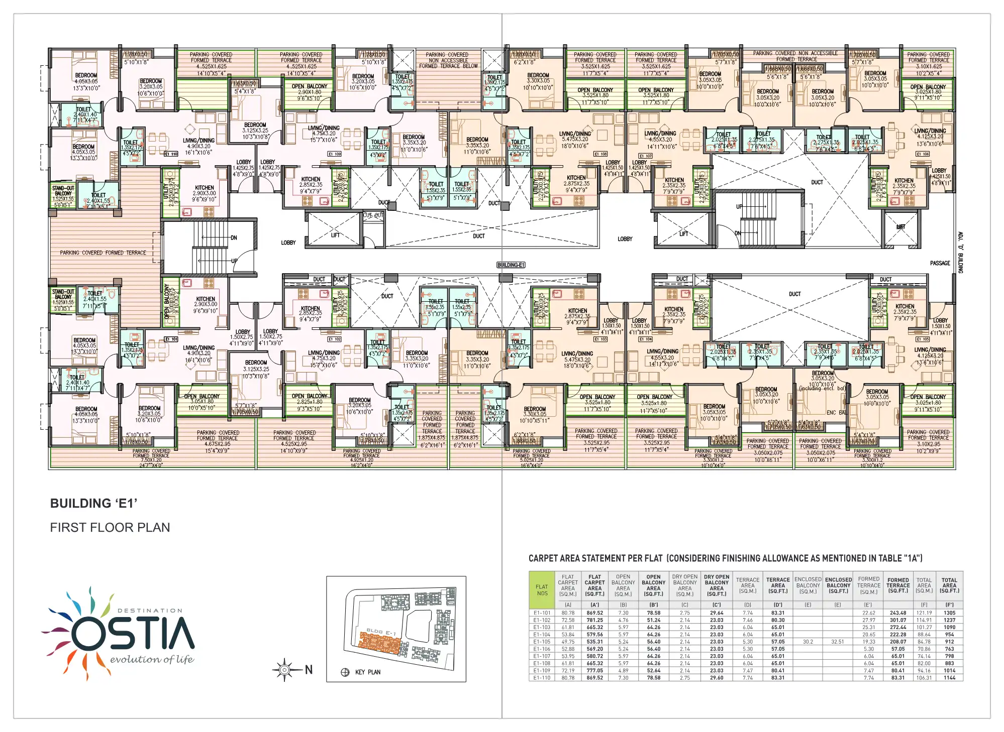 Destination Ostia Floor Plans & Layout