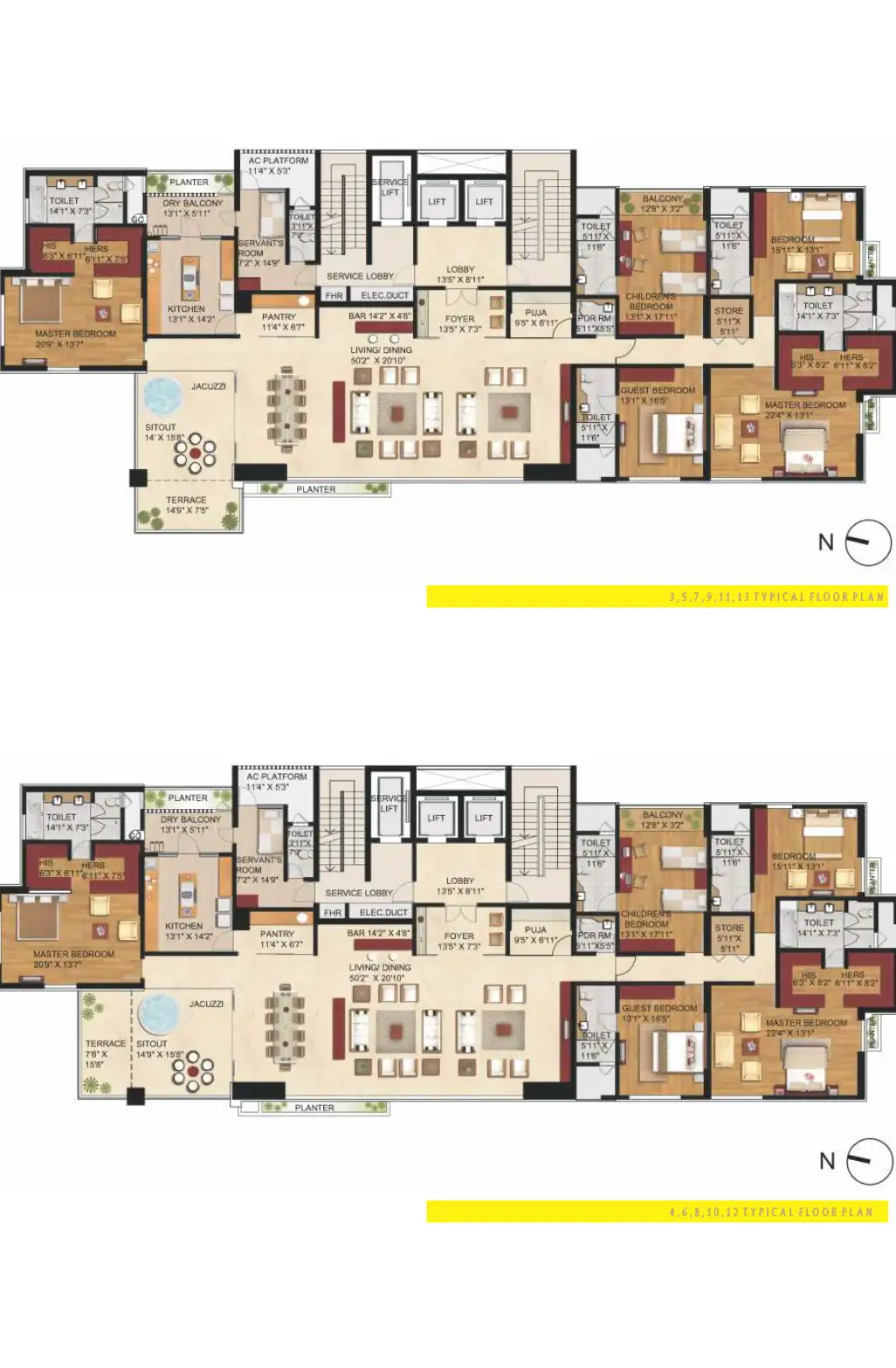 King Tower Floor Plans & Layout
