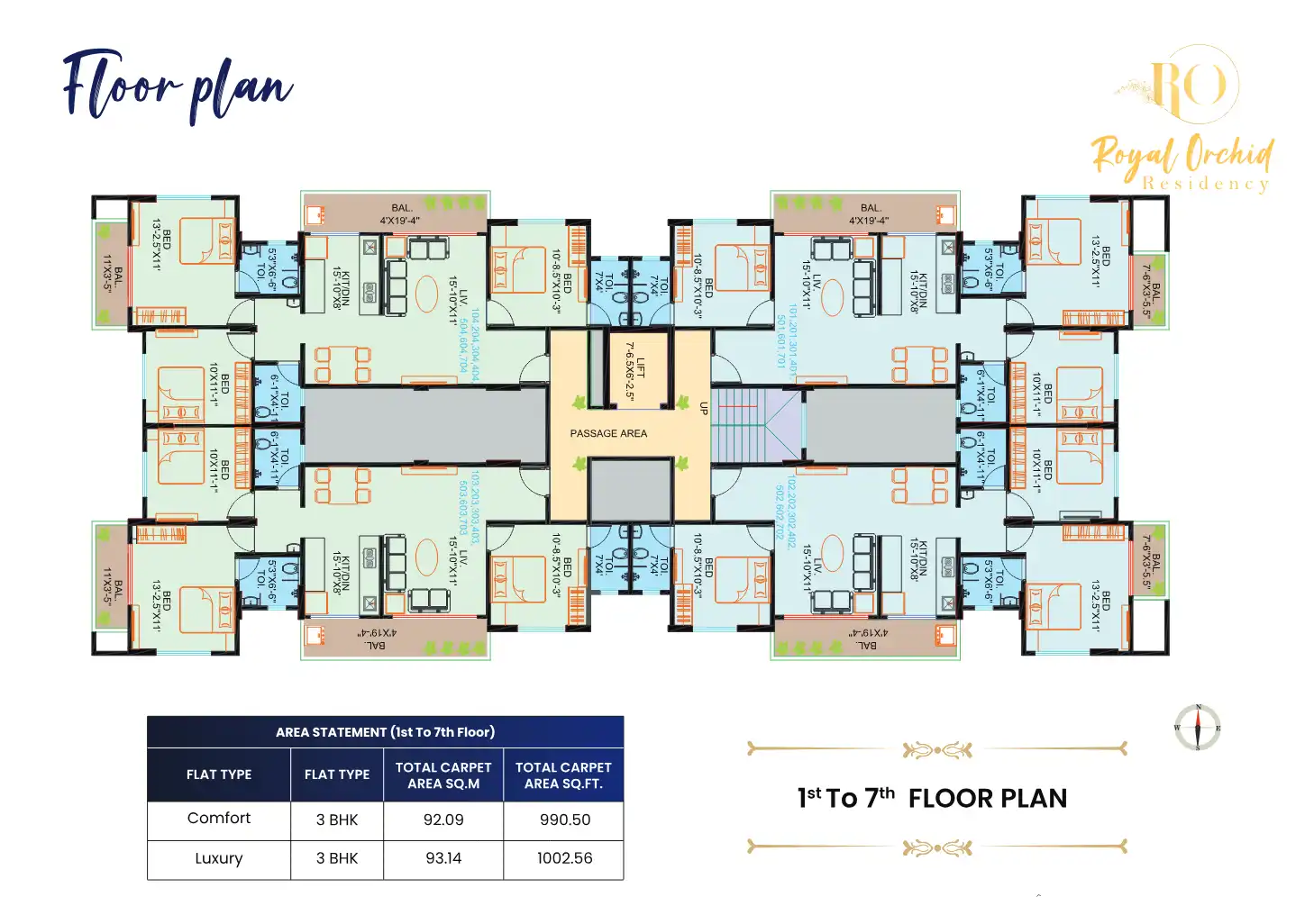 Royal Orchid Residency Floor Plans & Layout