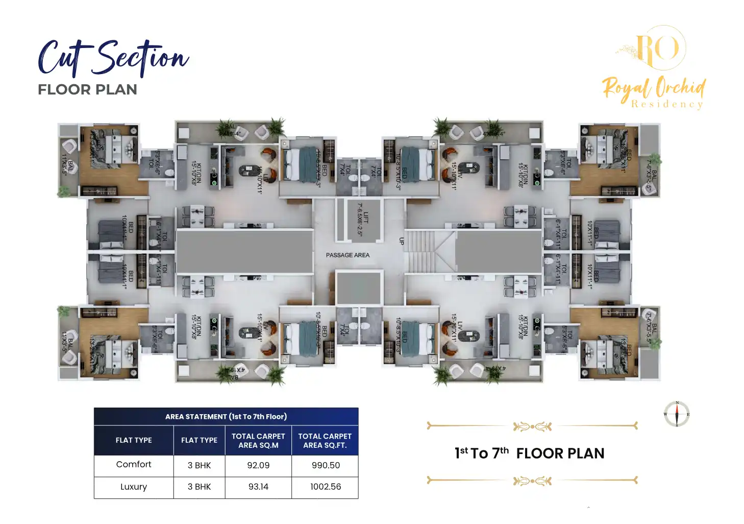 Royal Orchid Residency Floor Plans & Layout