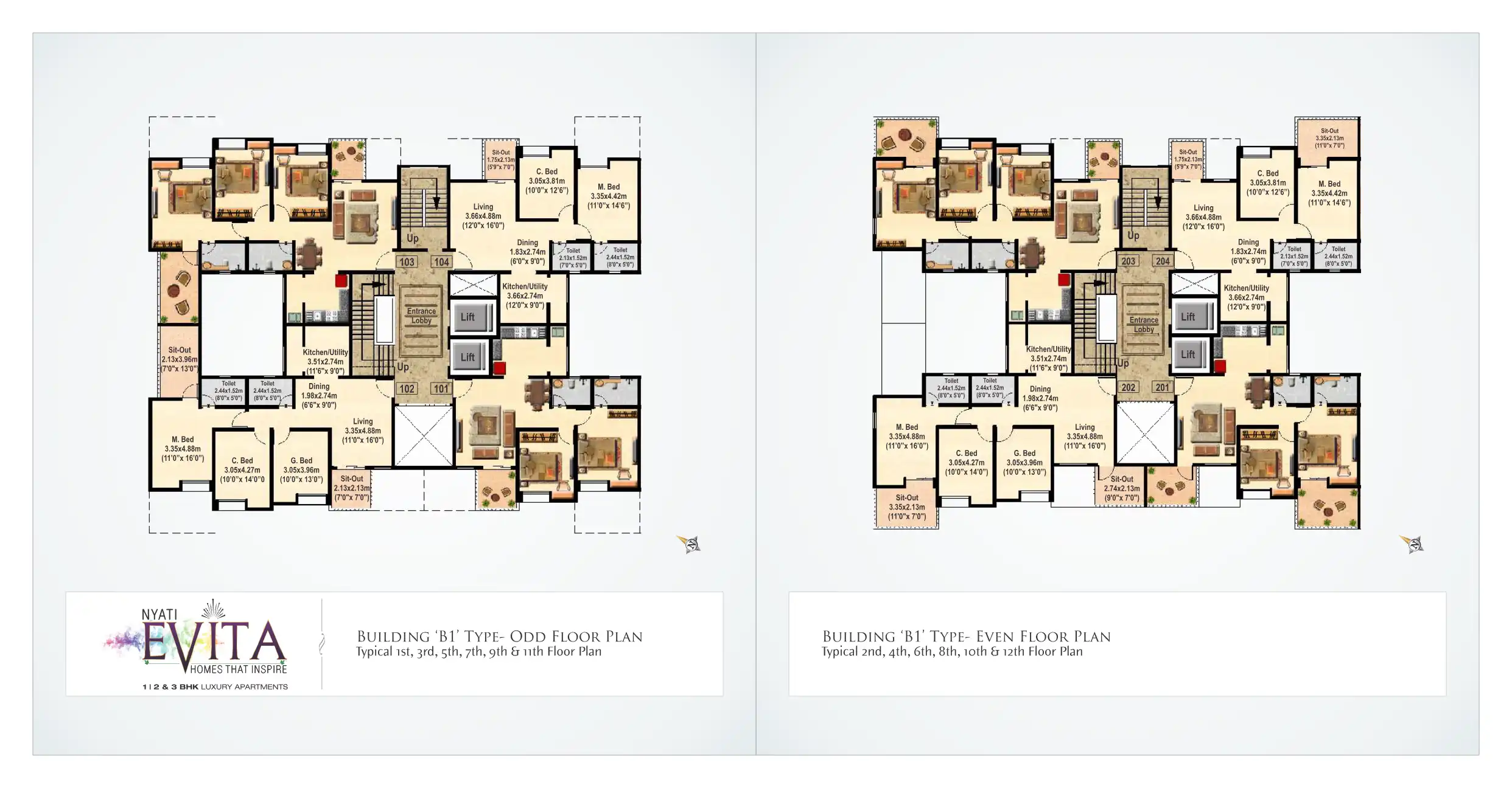 The Enclave 1 Floor Plans & Layout