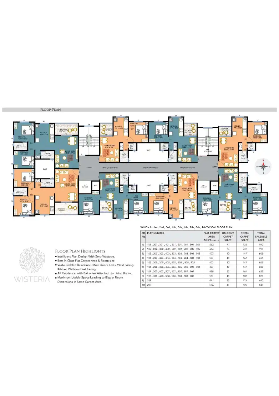 Wisteria Wing A Floor Plans & Layout
