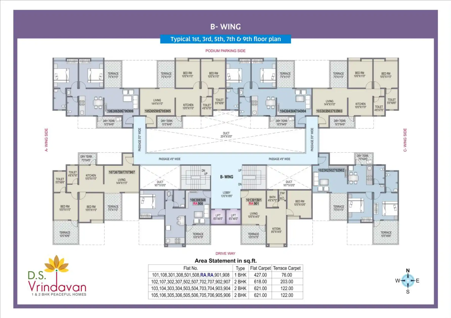 Vrundavan Residency Floor Plans & Layout