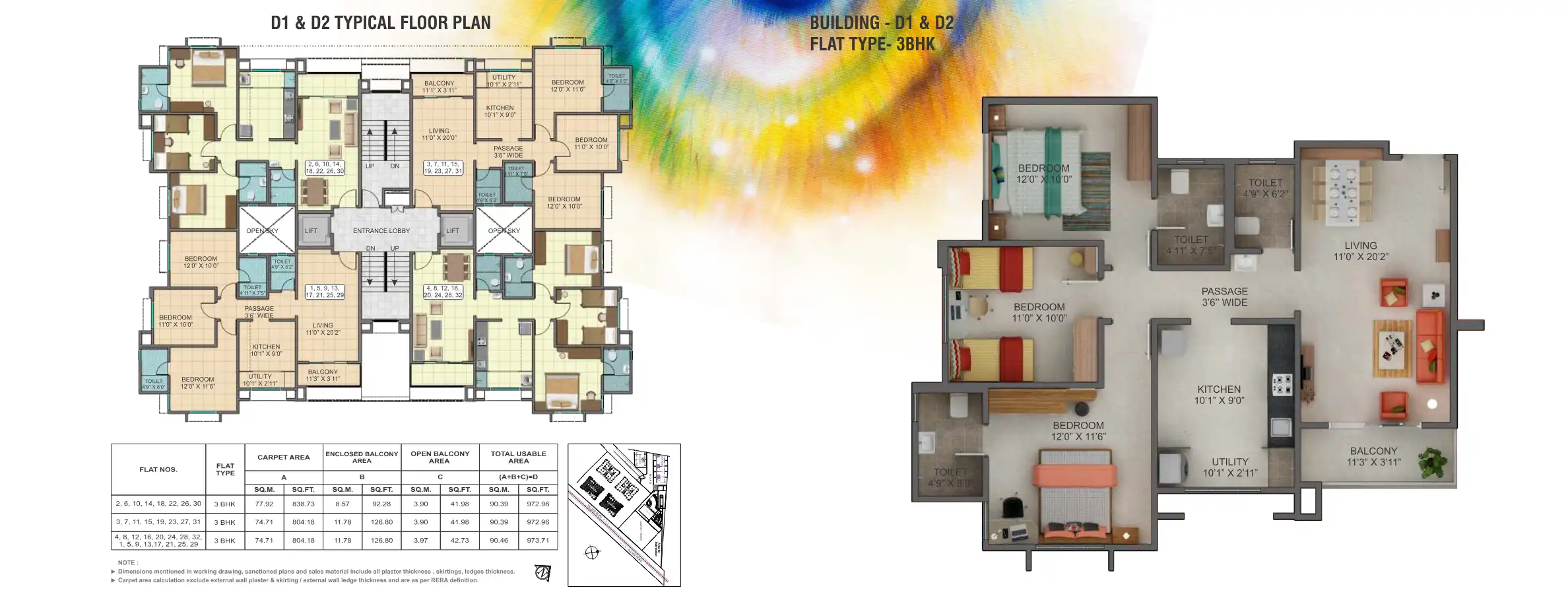 Dwaarka Avenue Floor Plans & Layout