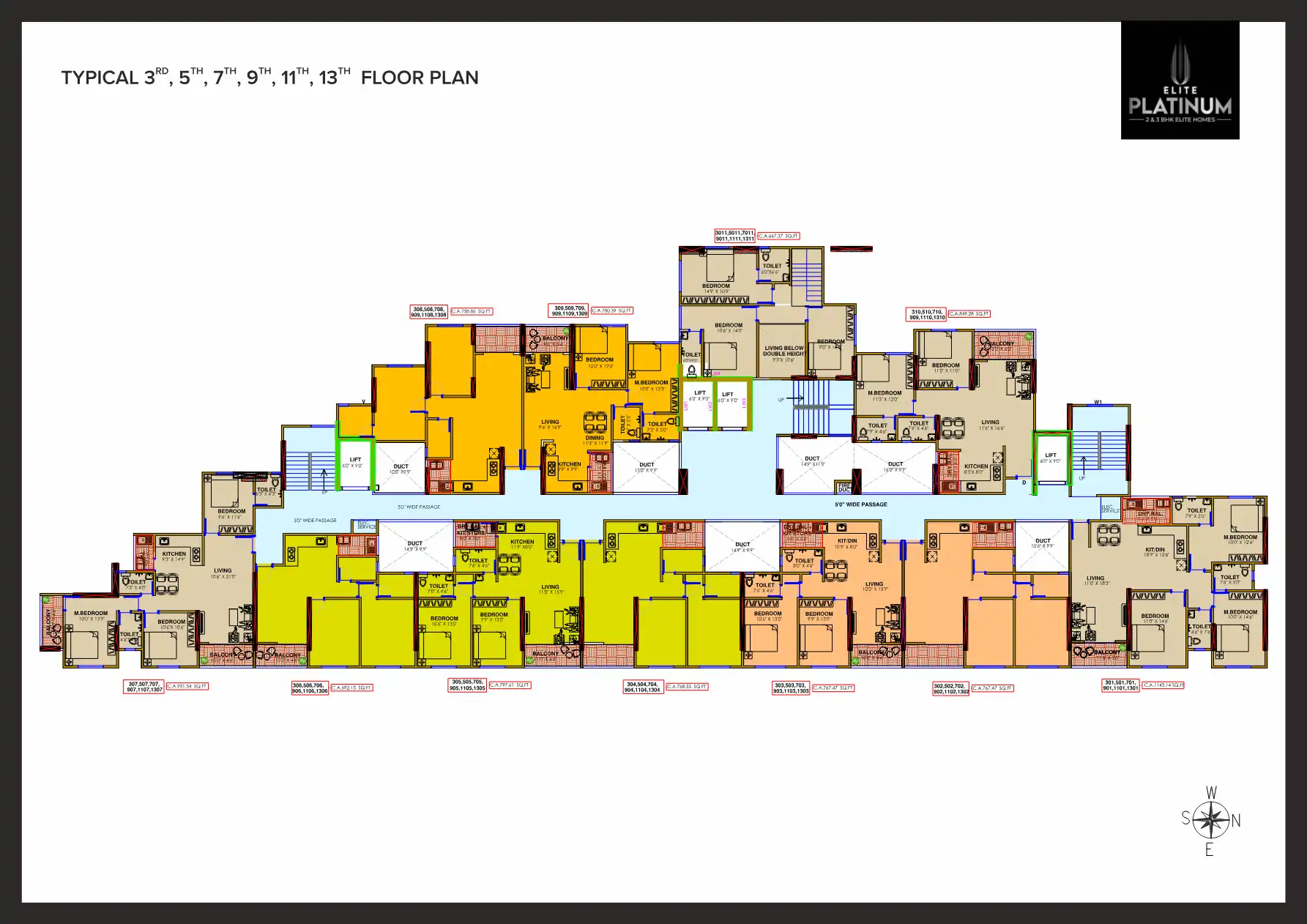 Elite Platinum Floor Plans & Layout