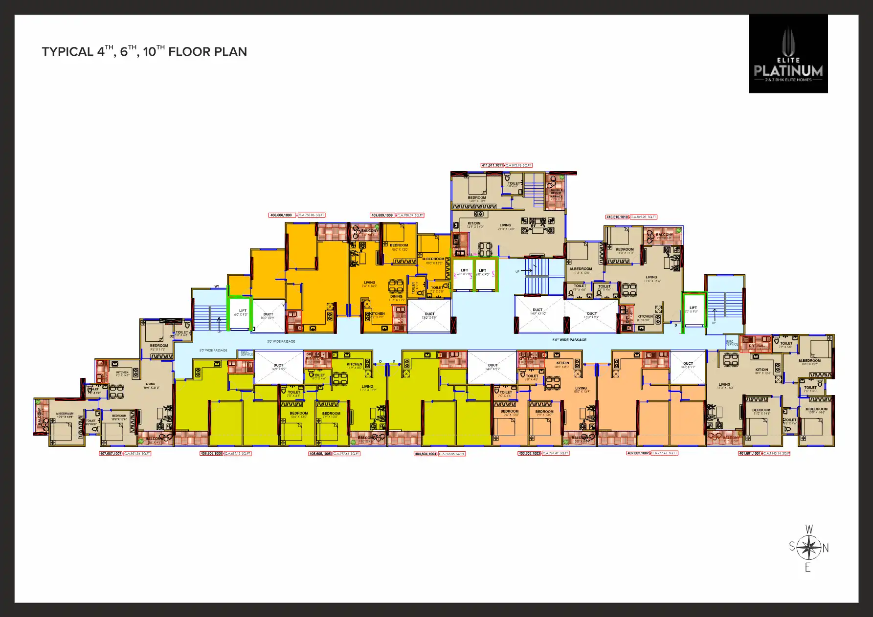 Elite Platinum Floor Plans & Layout
