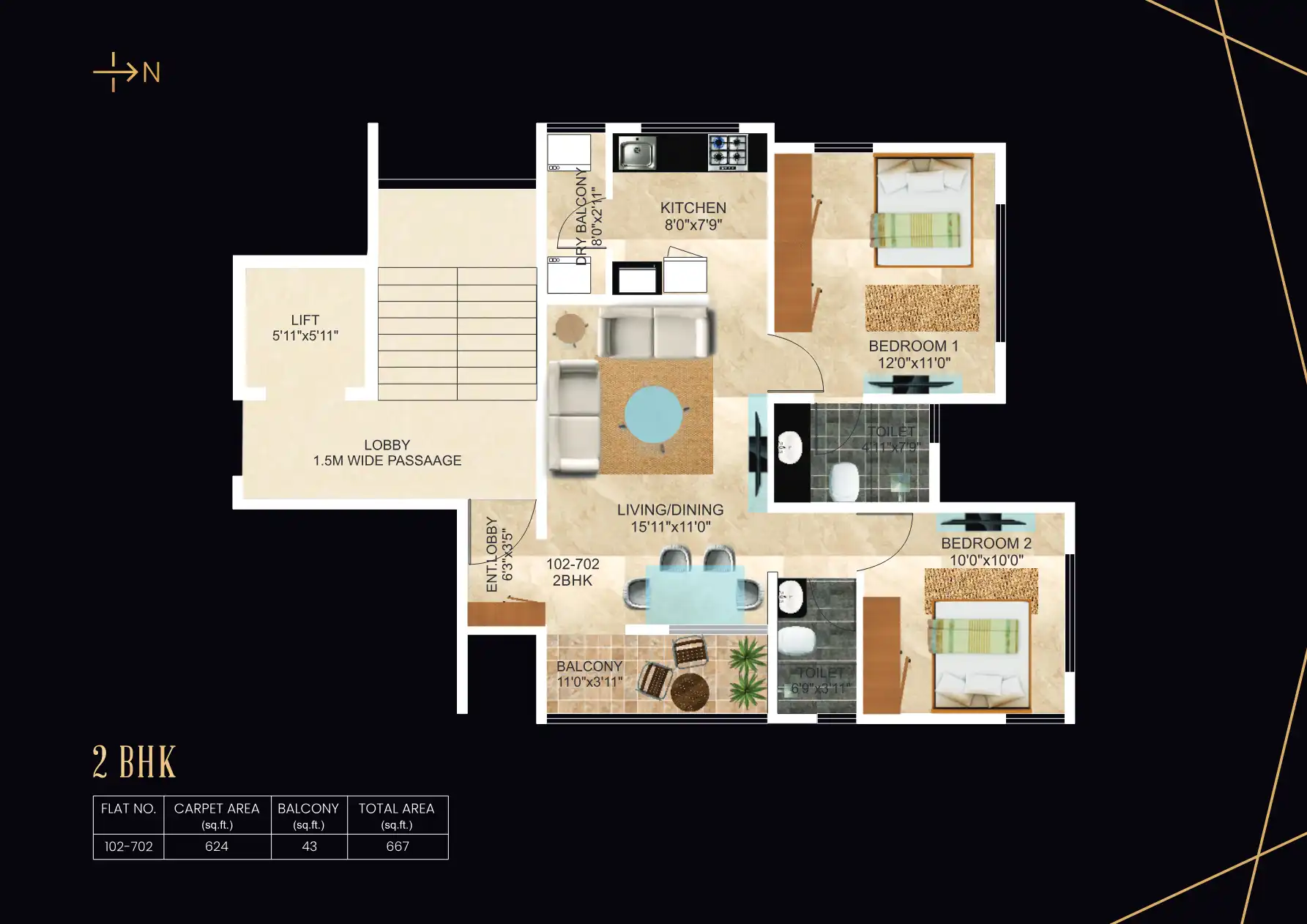 Midtown Elegance Floor Plans & Layout