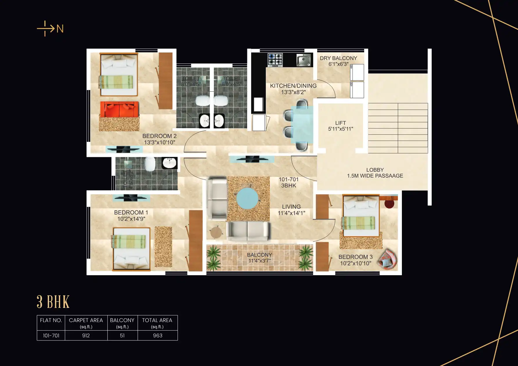 Midtown Elegance Floor Plans & Layout