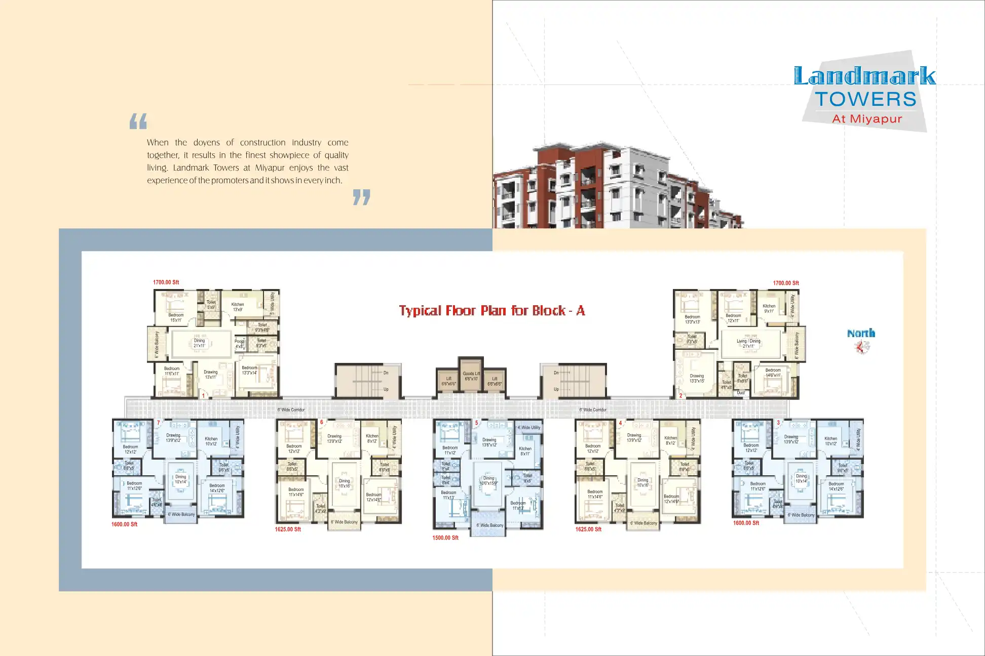 Land Mark Floor Plans & Layout