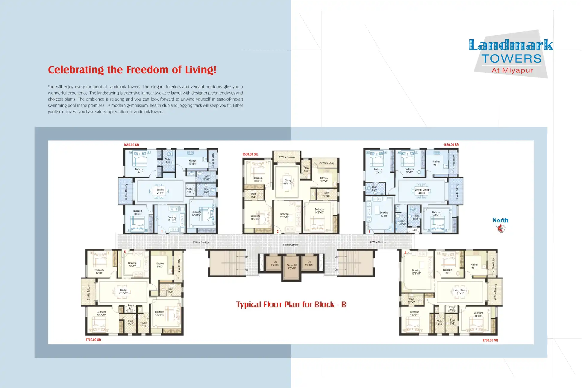 Land Mark Floor Plans & Layout