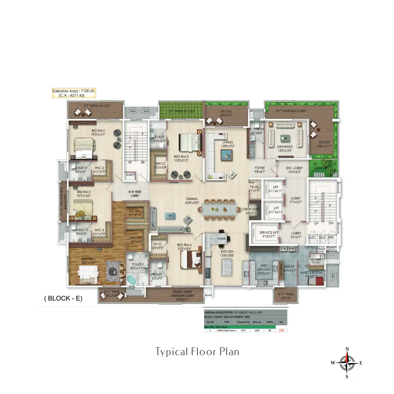 Sky High Floor Plans & Layout