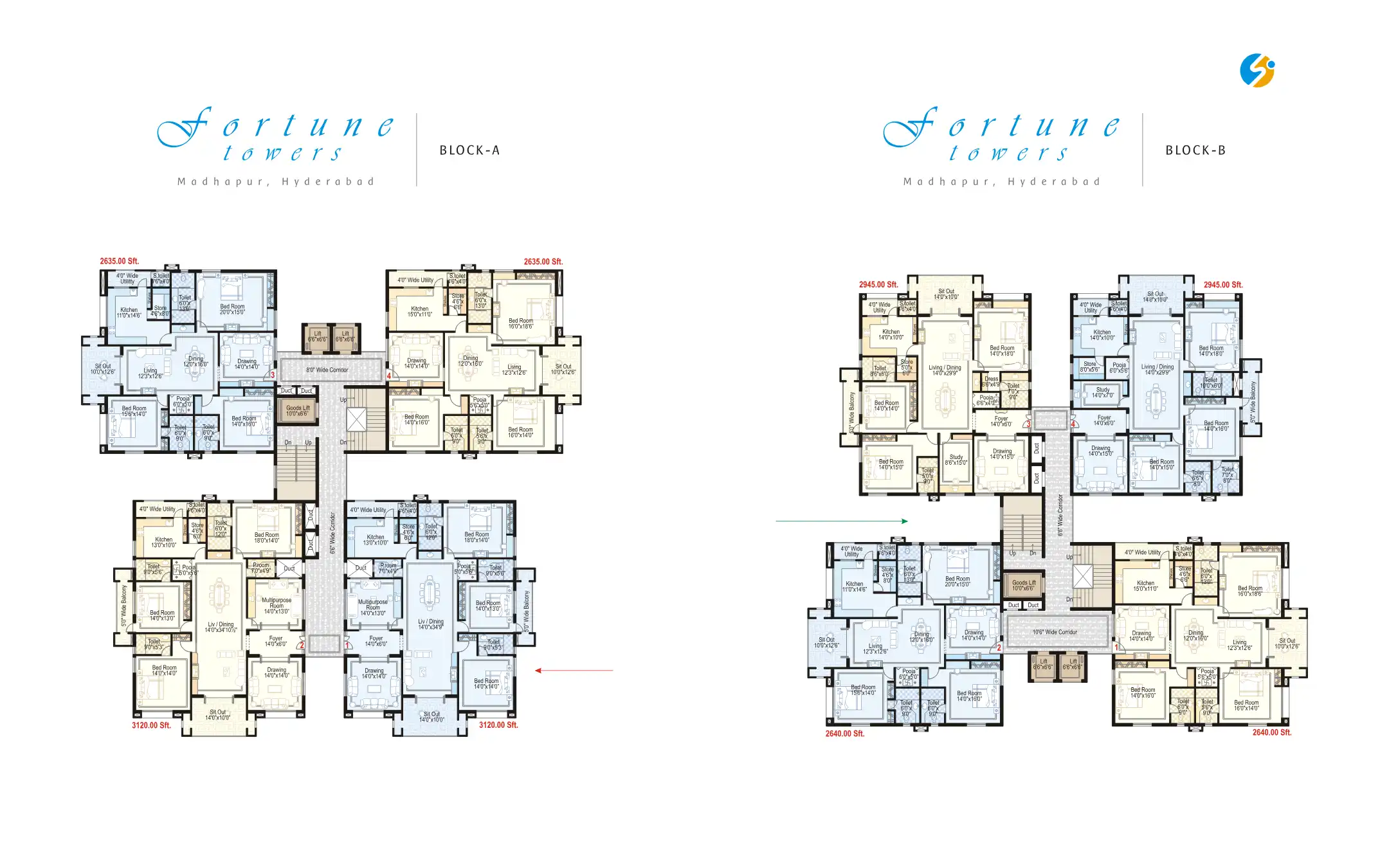 Srinivasa Towers Floor Plans & Layout