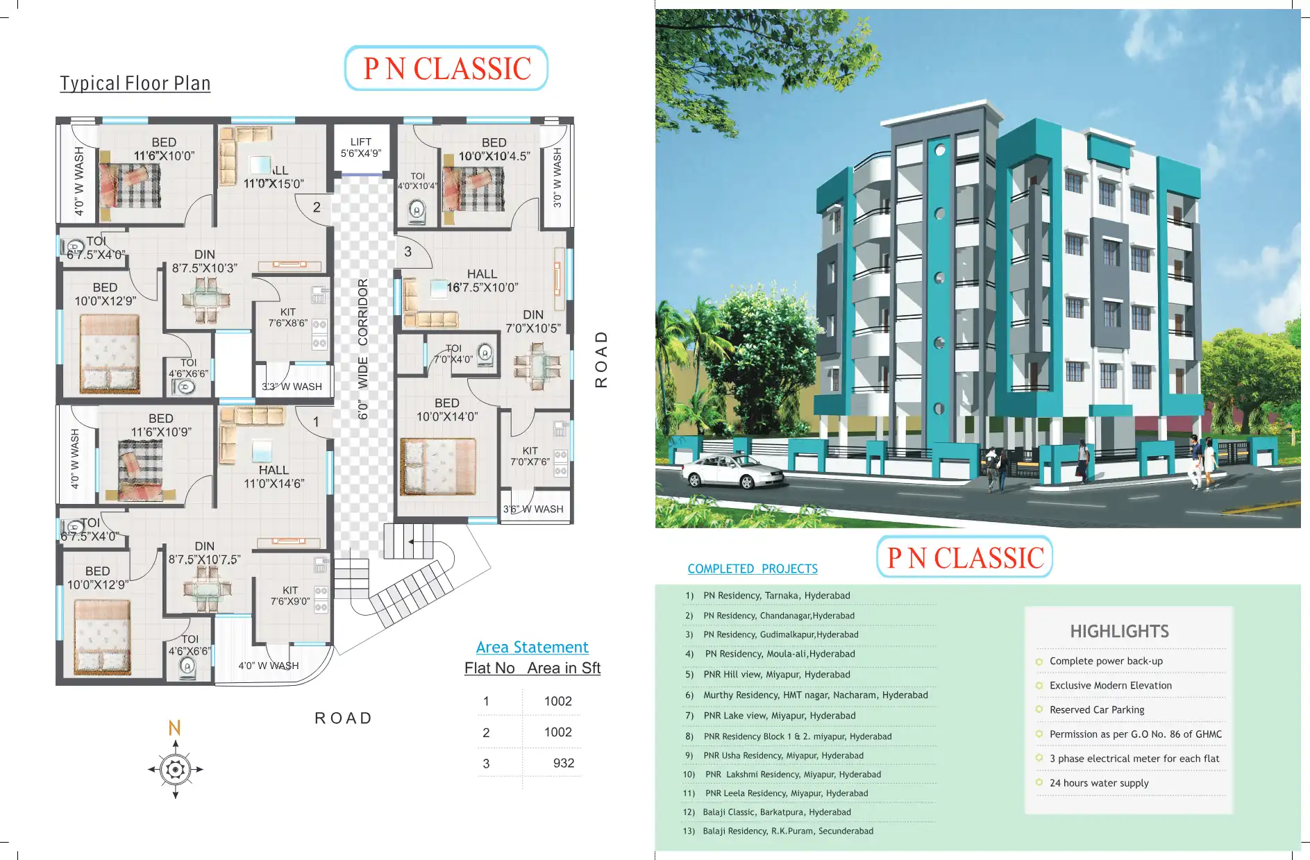 Classic Residency Floor Plans & Layout