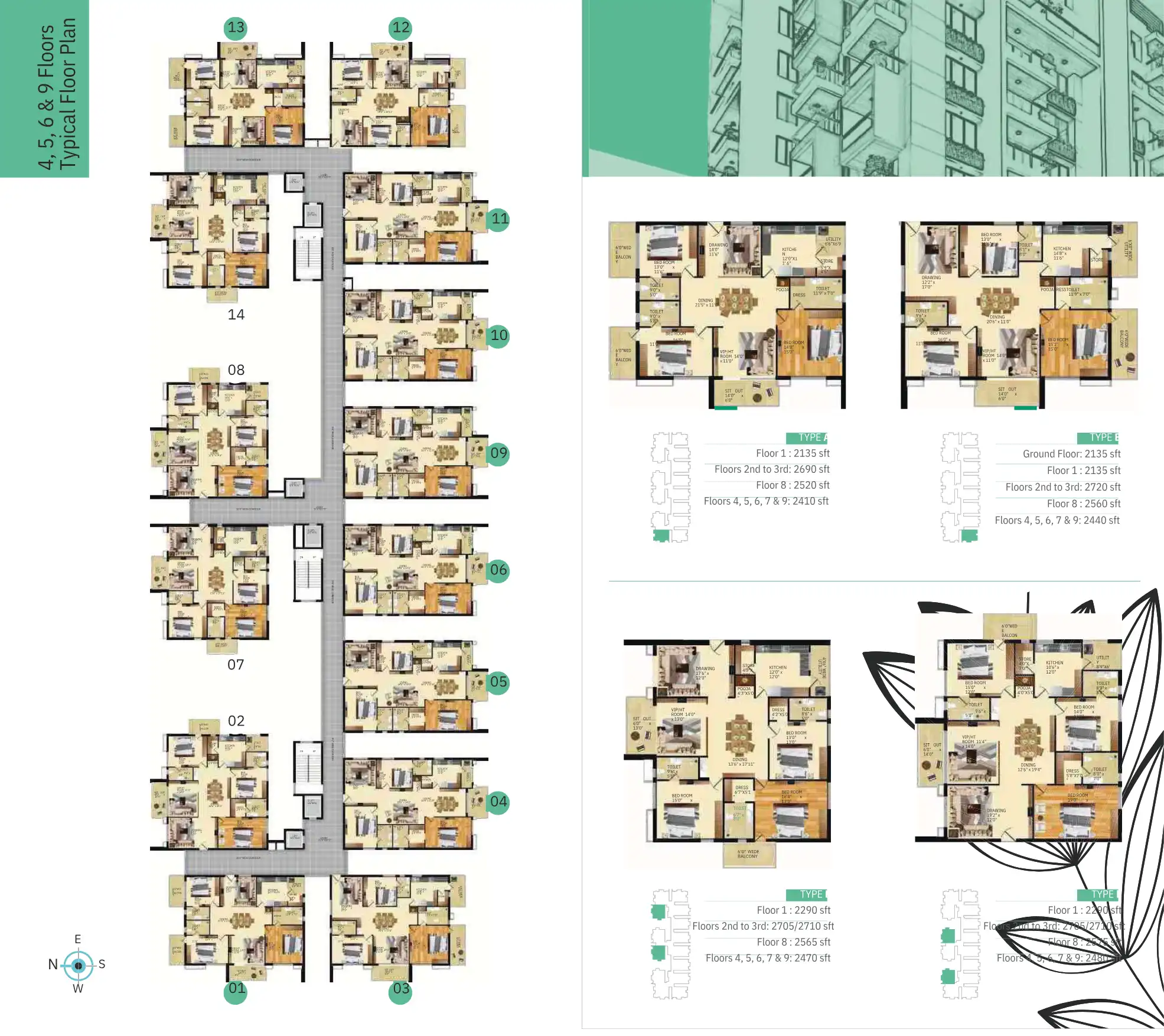 Vamsirams West Wood Floor Plans & Layout