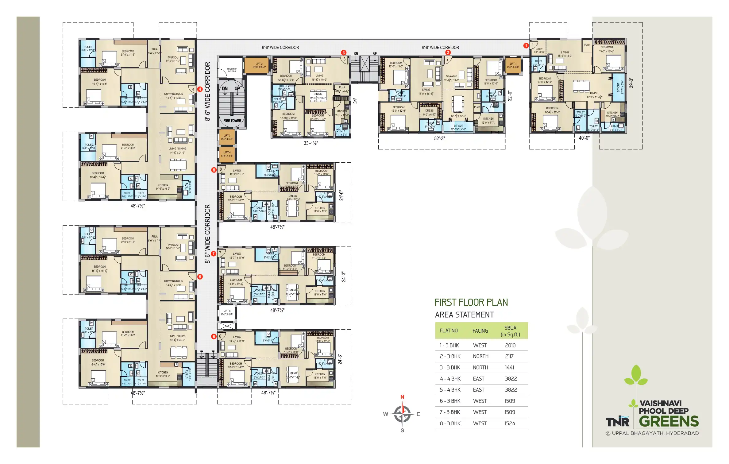Sree Vaishnavi Heights Floor Plans & Layout