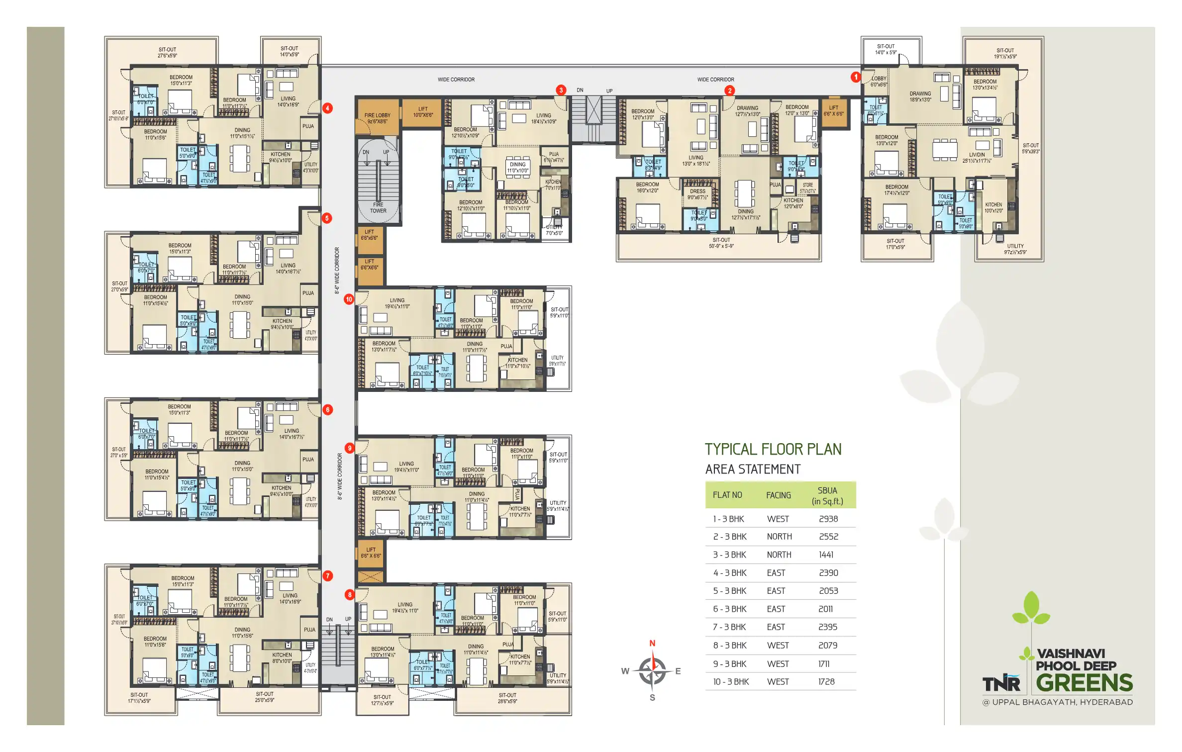 Sree Vaishnavi Heights Floor Plans & Layout
