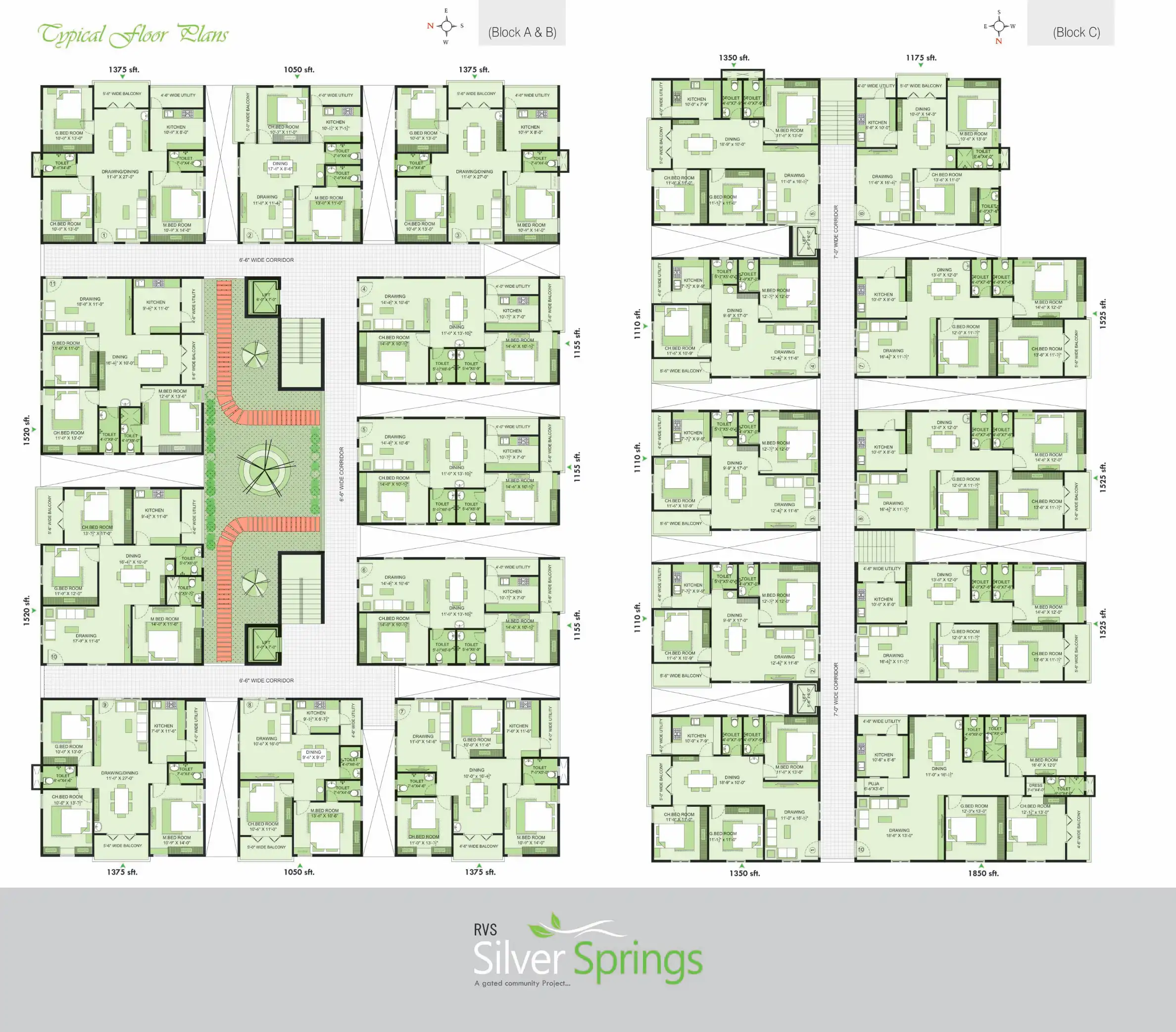 Silver Springs Residency Floor Plans & Layout