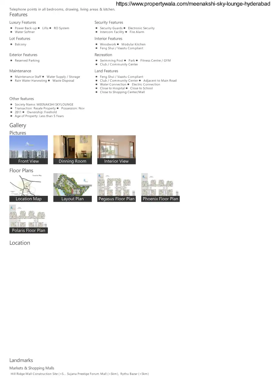 Meenakshi Estates Floor Plans & Layout