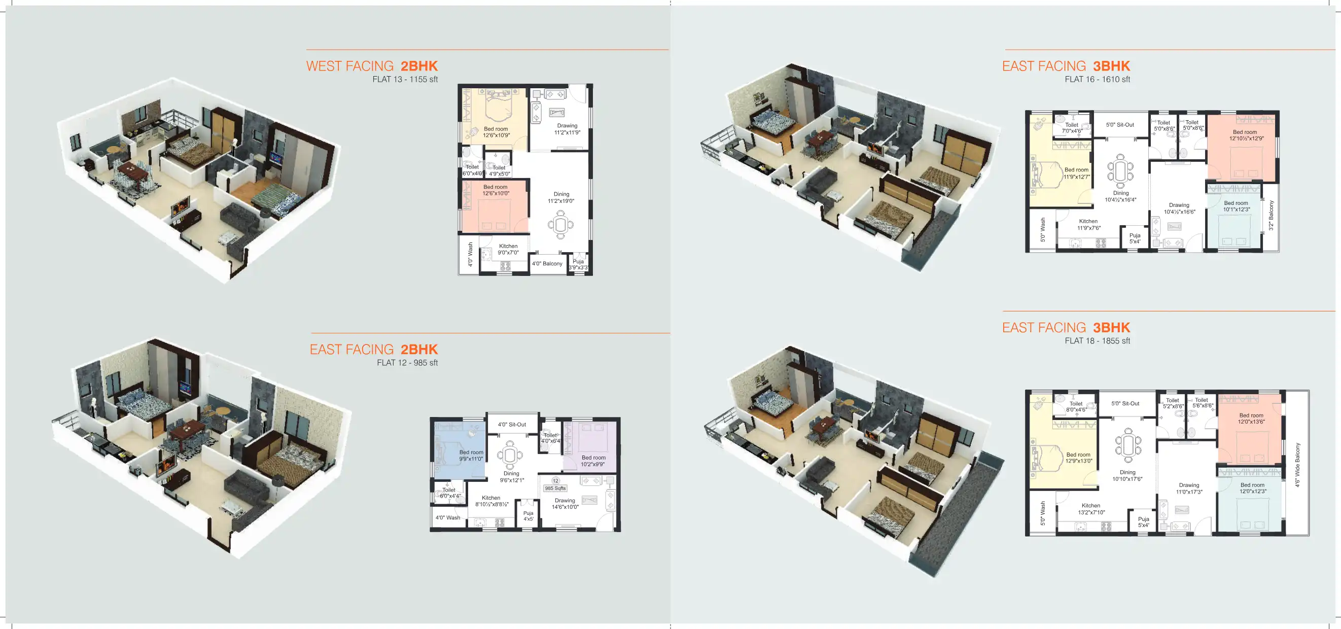 Akshita Heights Two Tower Floor Plans & Layout