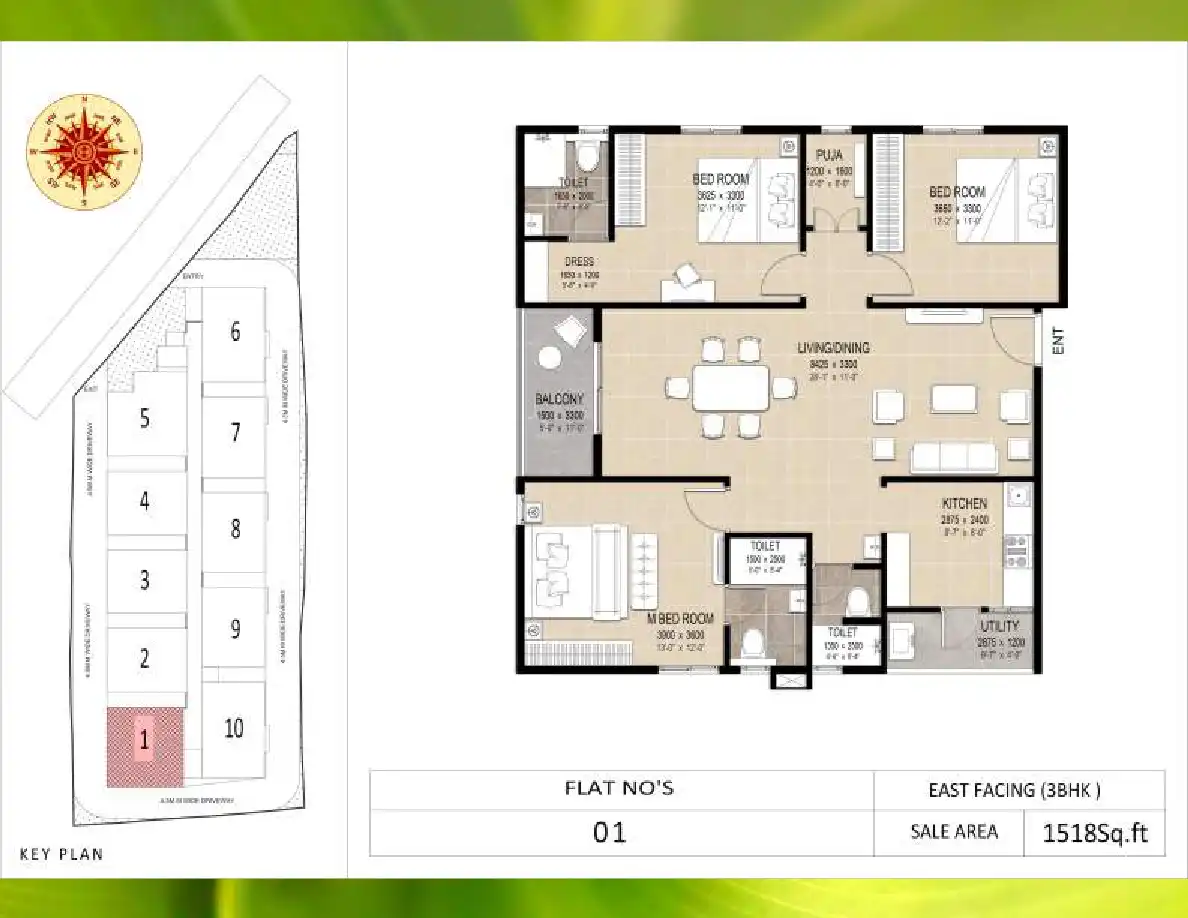 Aasthas Green Space Floor Plans & Layout