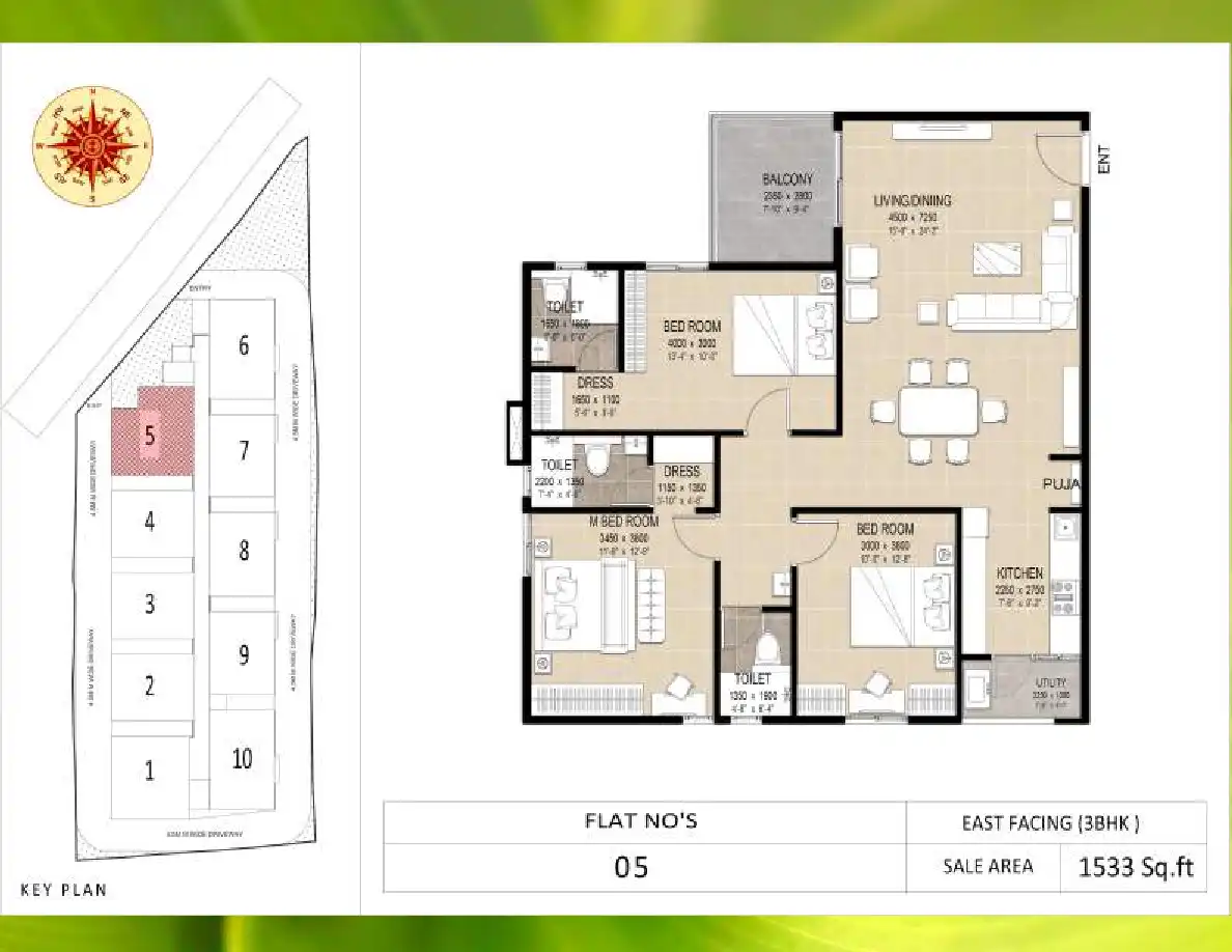 Aasthas Green Space Floor Plans & Layout