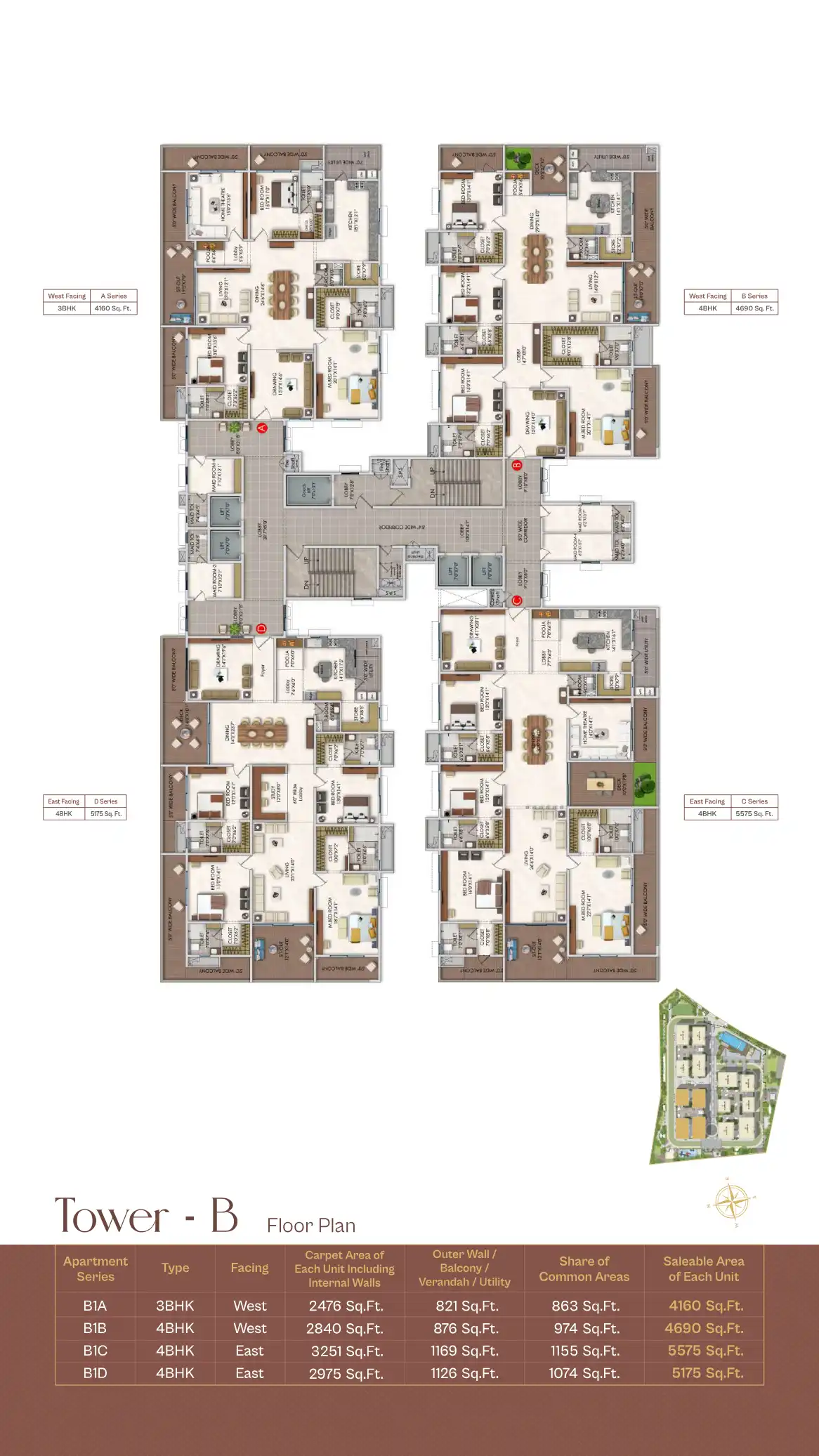 Samruddhi Appartments Floor Plans & Layout