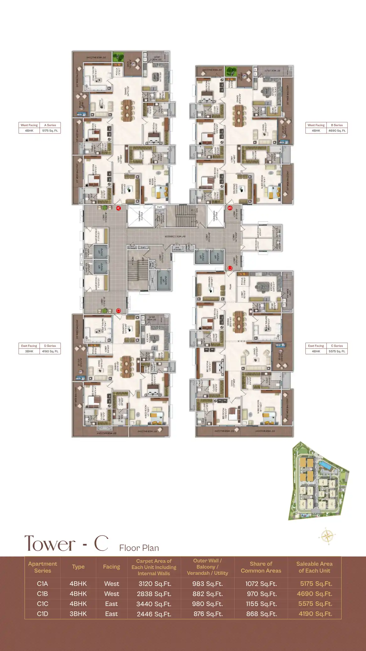 Samruddhi Appartments Floor Plans & Layout