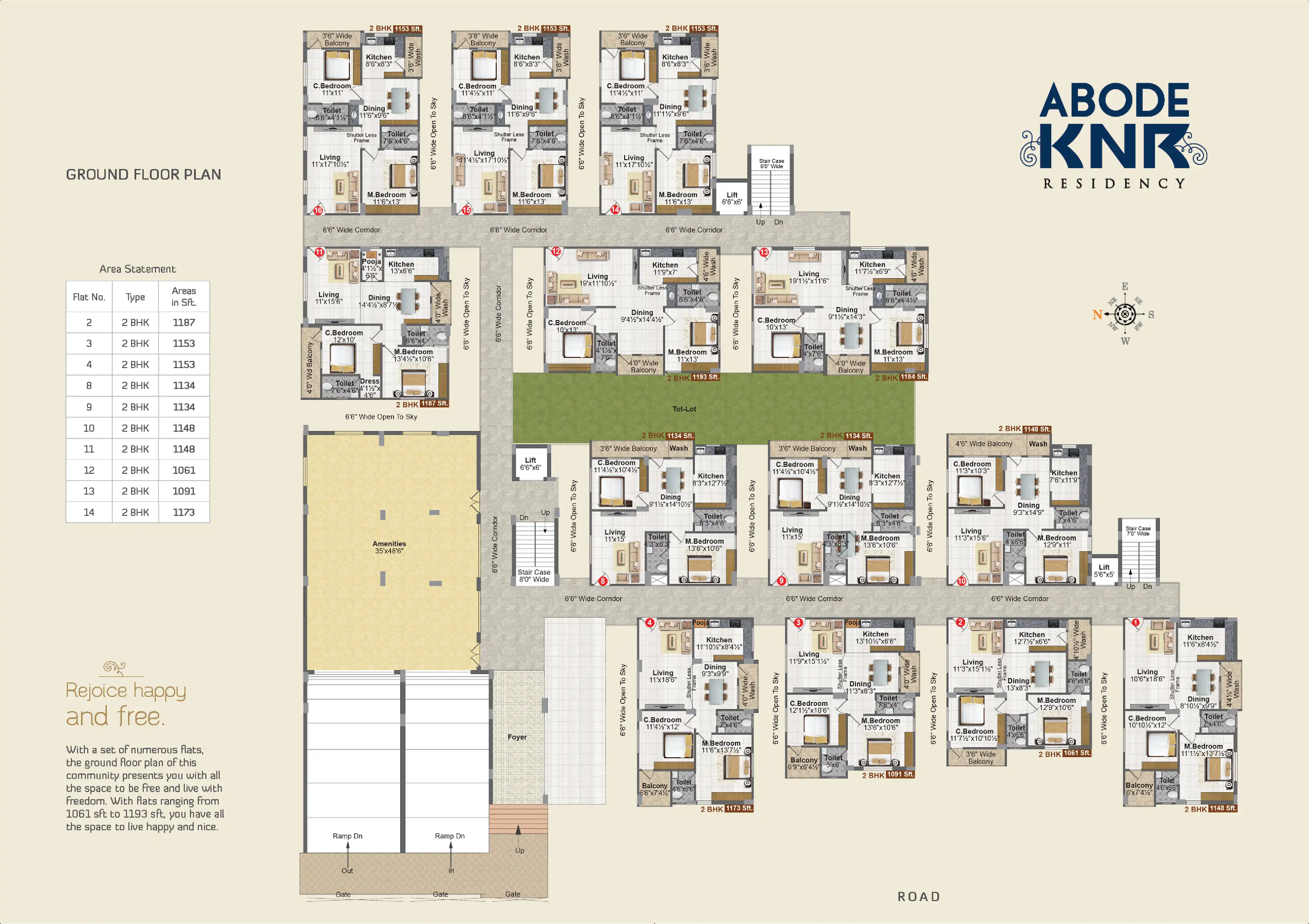 Abode Knr Residency Floor Plans & Layout