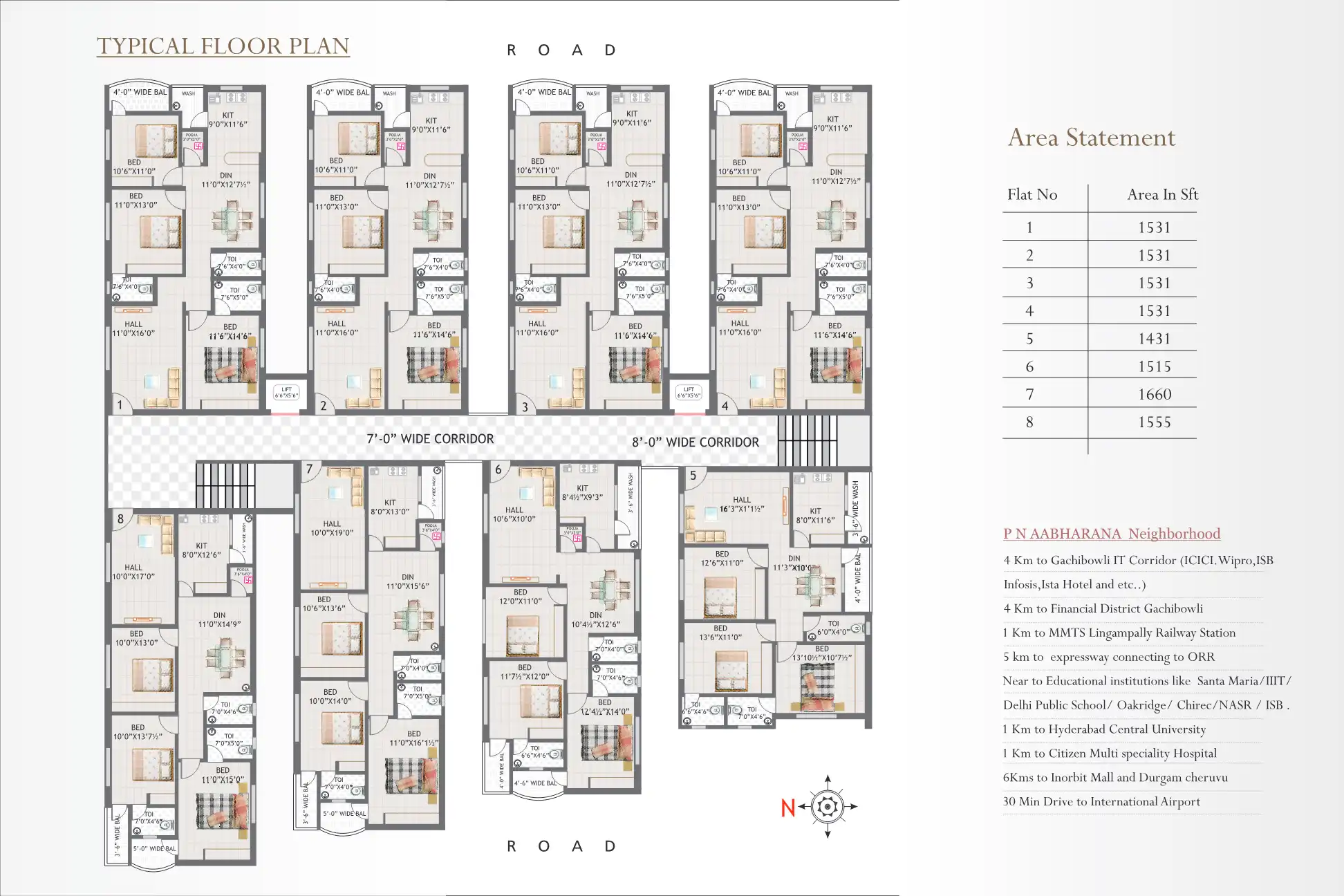Aabharana Residency Floor Plans & Layout
