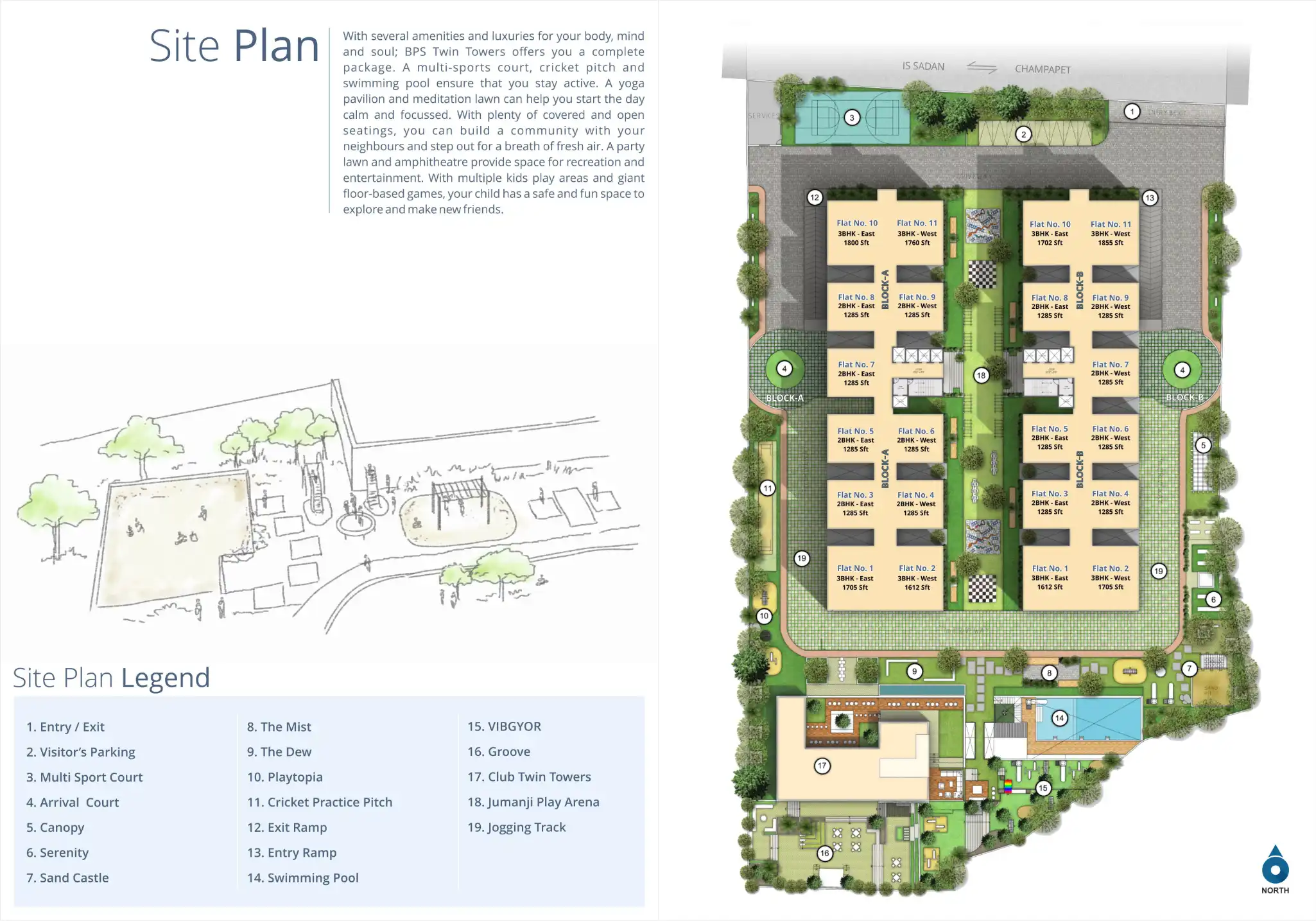 Twin Towers Bps Floor Plans & Layout