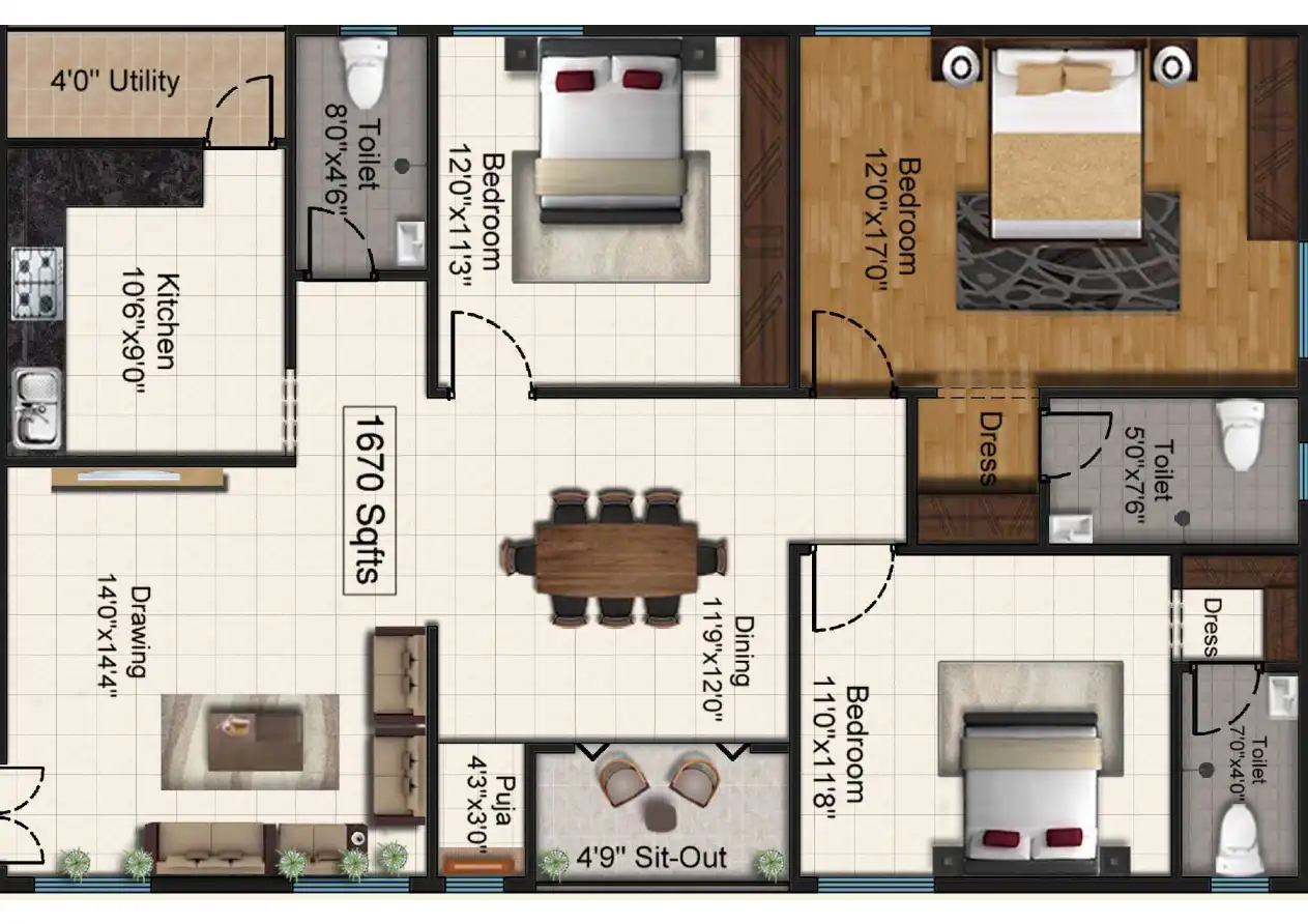 Hema Residency Floor Plans & Layout