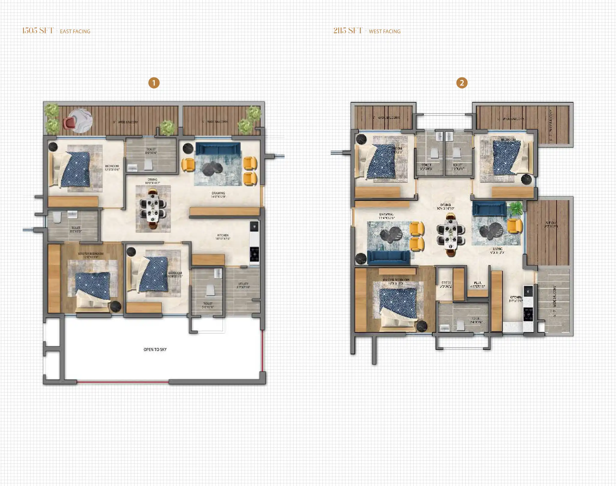 Urbane Den Floor Plans & Layout