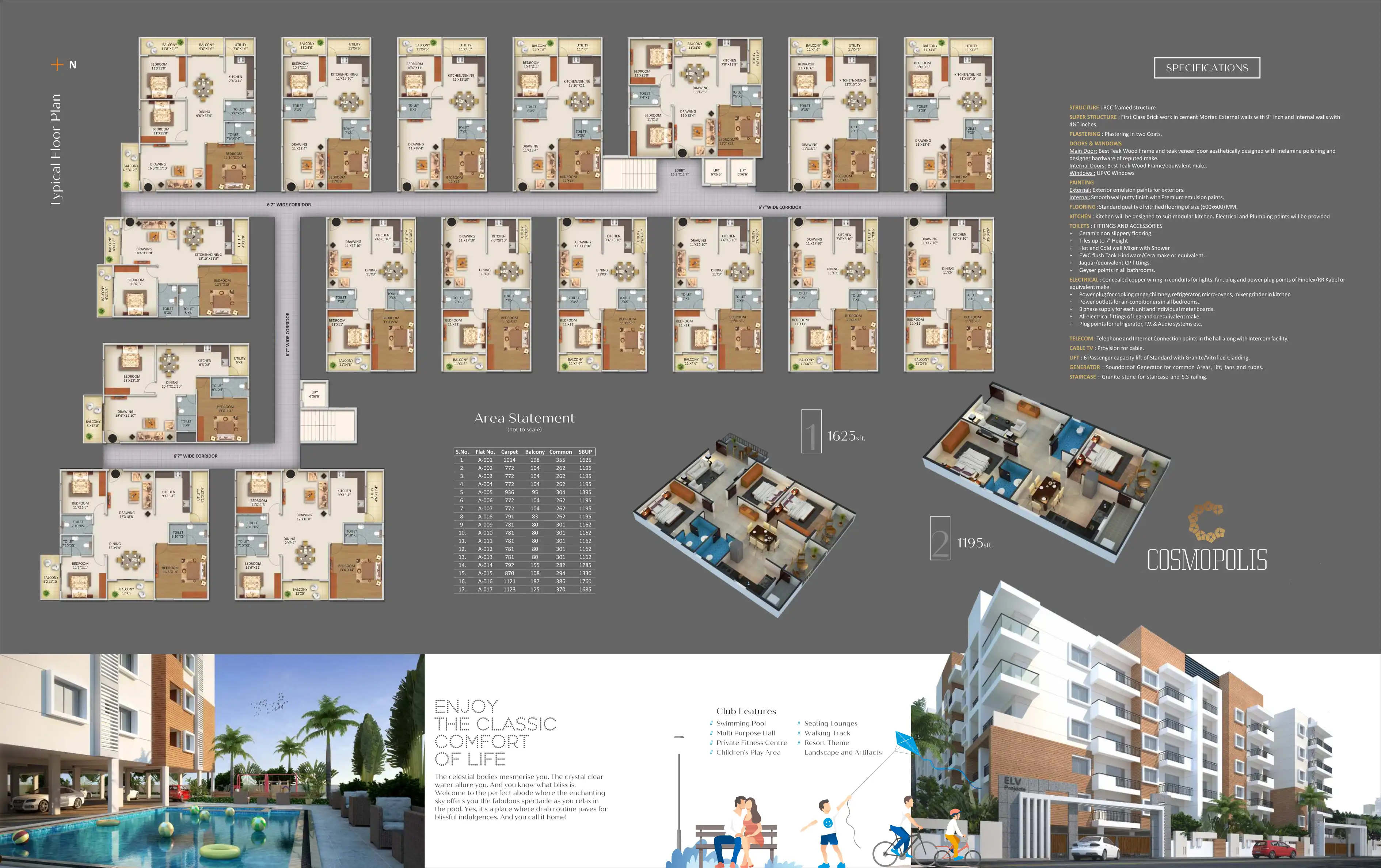 Elv Cosmopolis Floor Plans & Layout