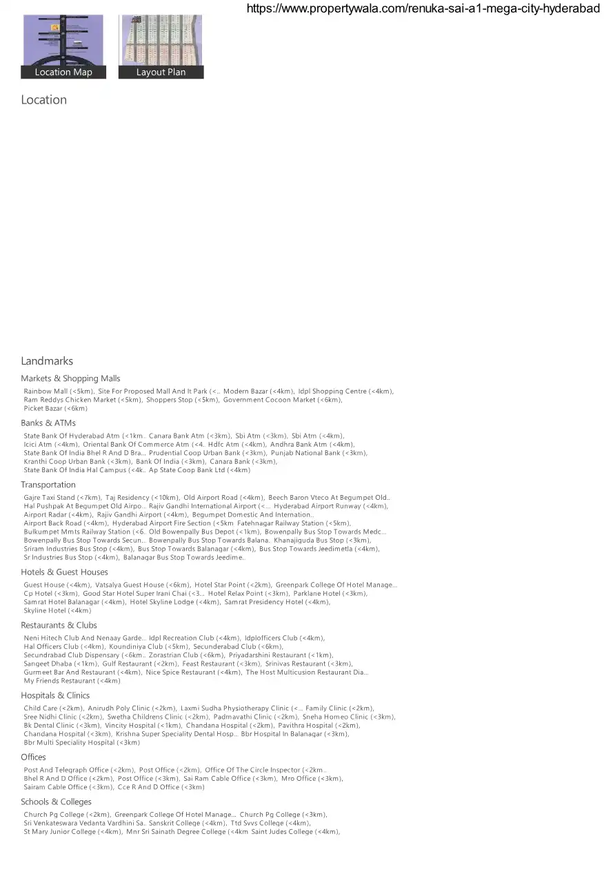 Renuka Residency Floor Plans & Layout