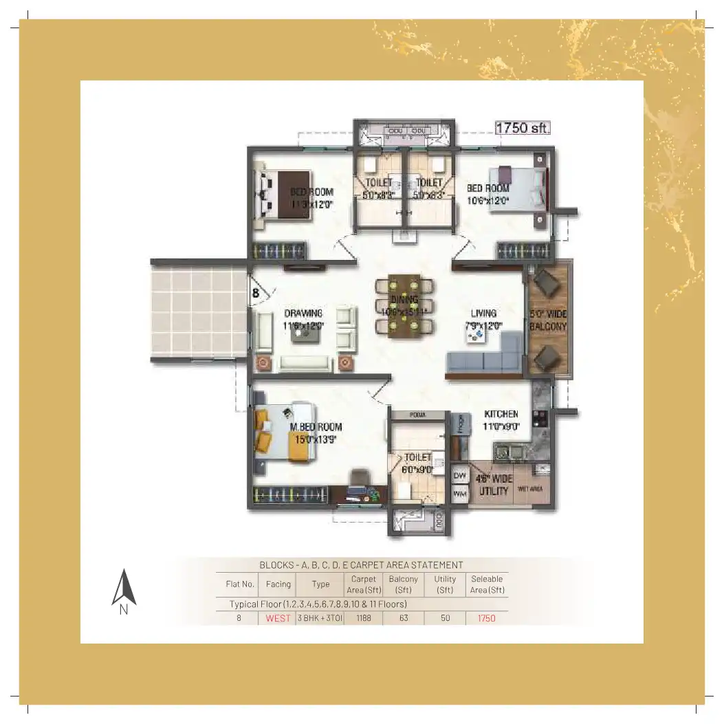 Mari Gold Floor Plans & Layout