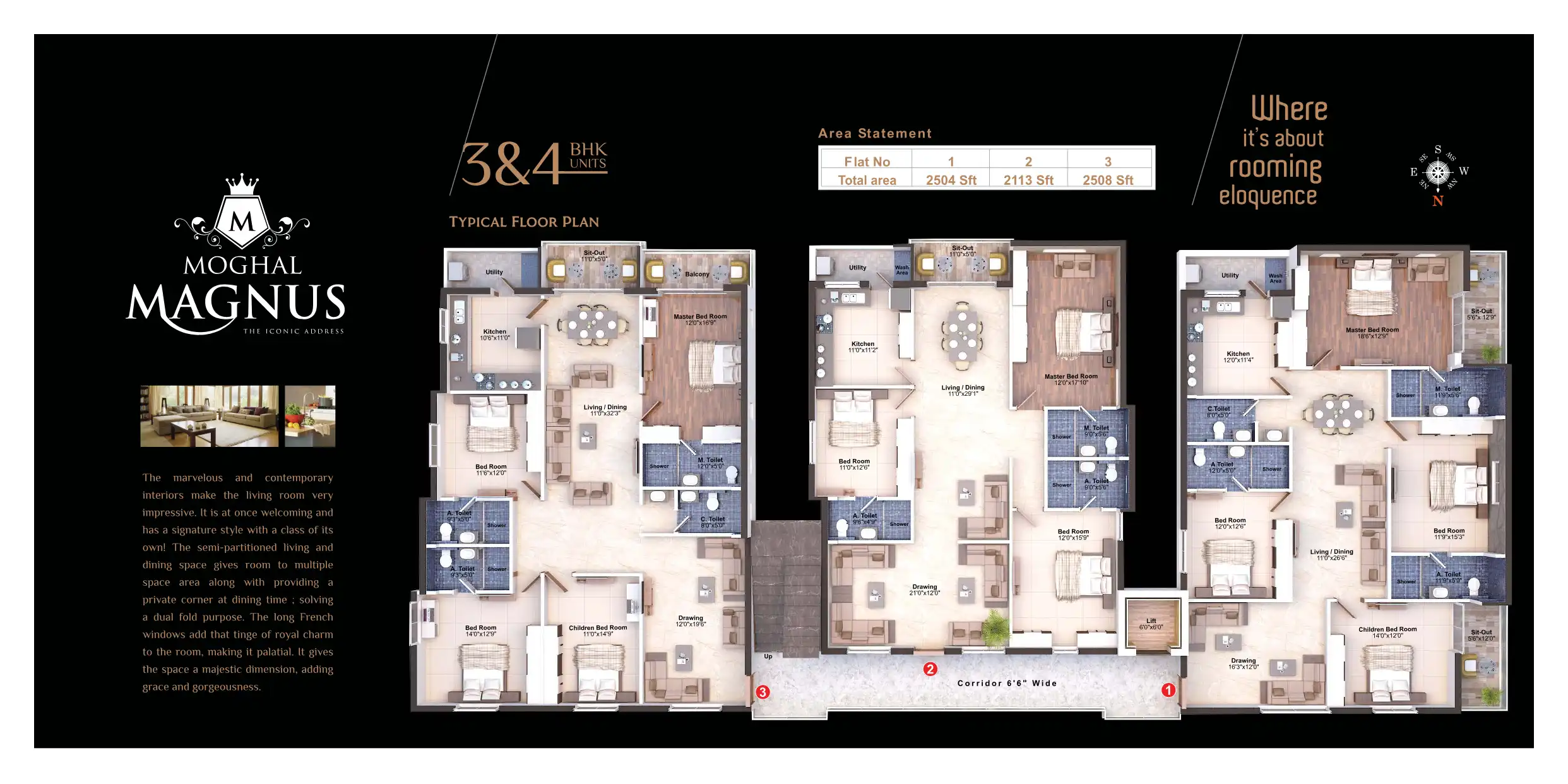 Moghal Magnus Floor Plans & Layout