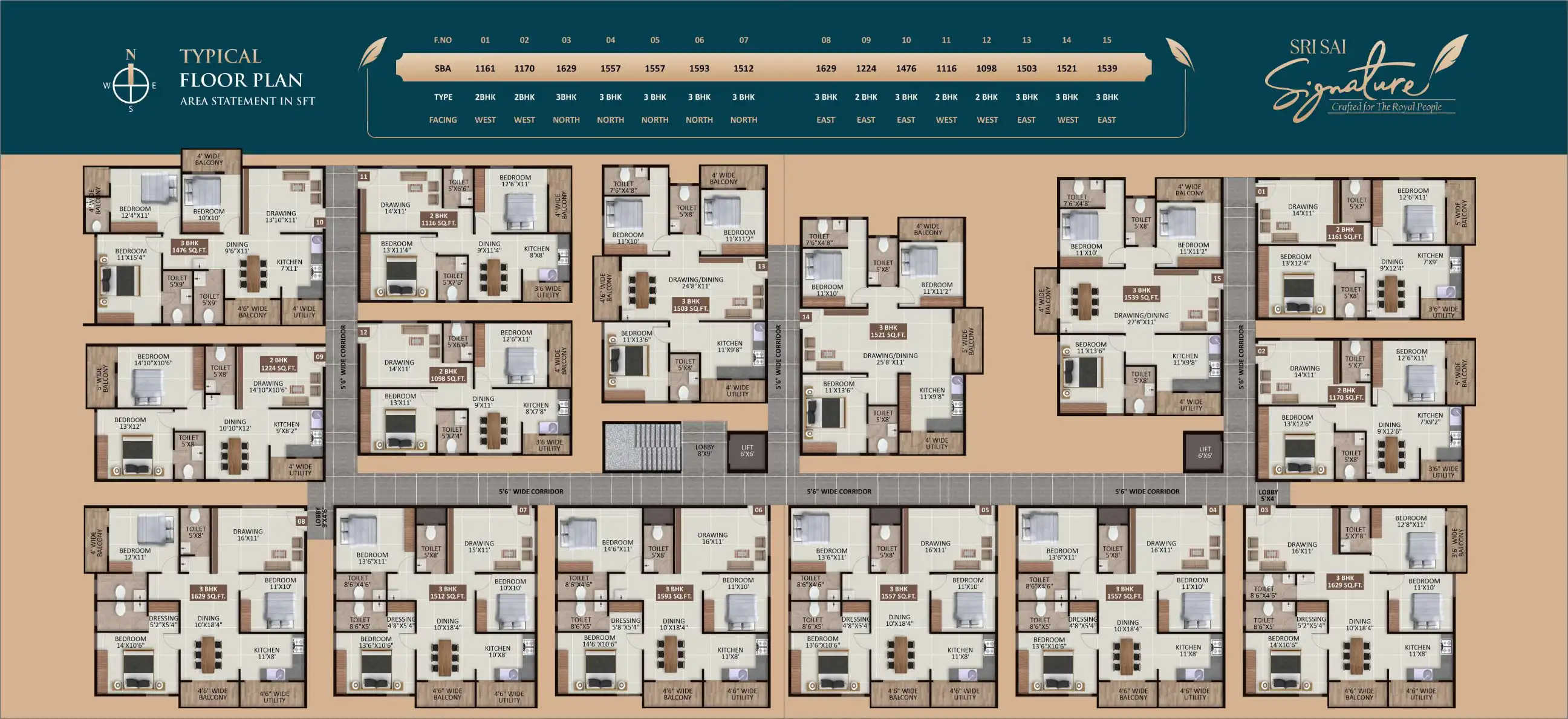 Sri Sai Apartment Floor Plans & Layout