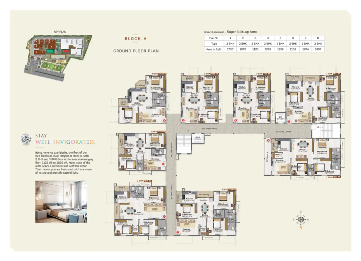Jewel Apartments Floor Plans & Layout