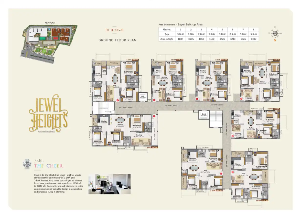 Jewel Apartments Floor Plans & Layout