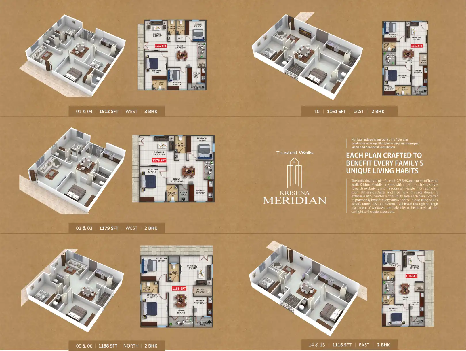 Trusted Walls Krishna Meridian Floor Plans & Layout