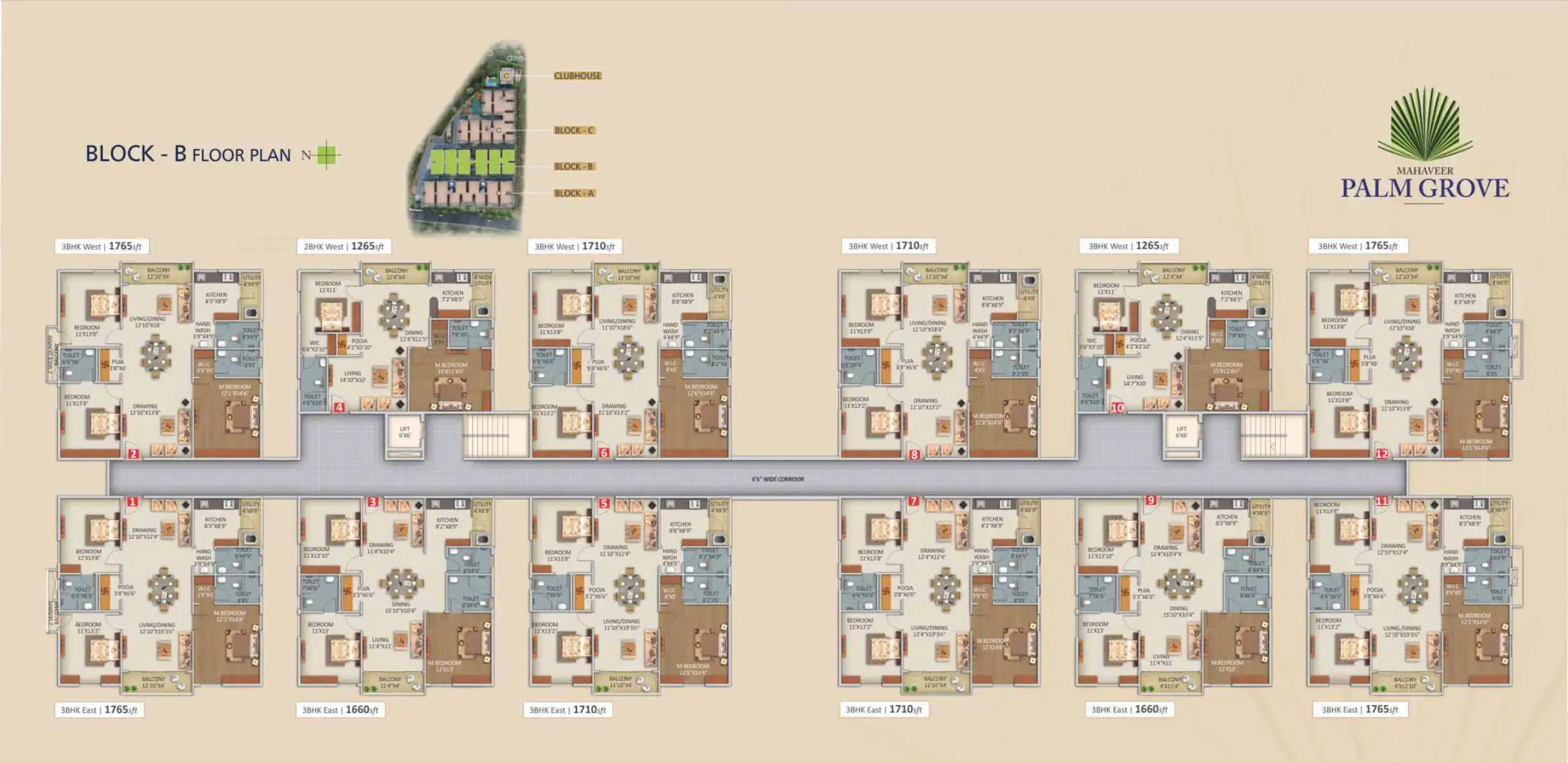 Mahaveer Palm Grove Floor Plans & Layout