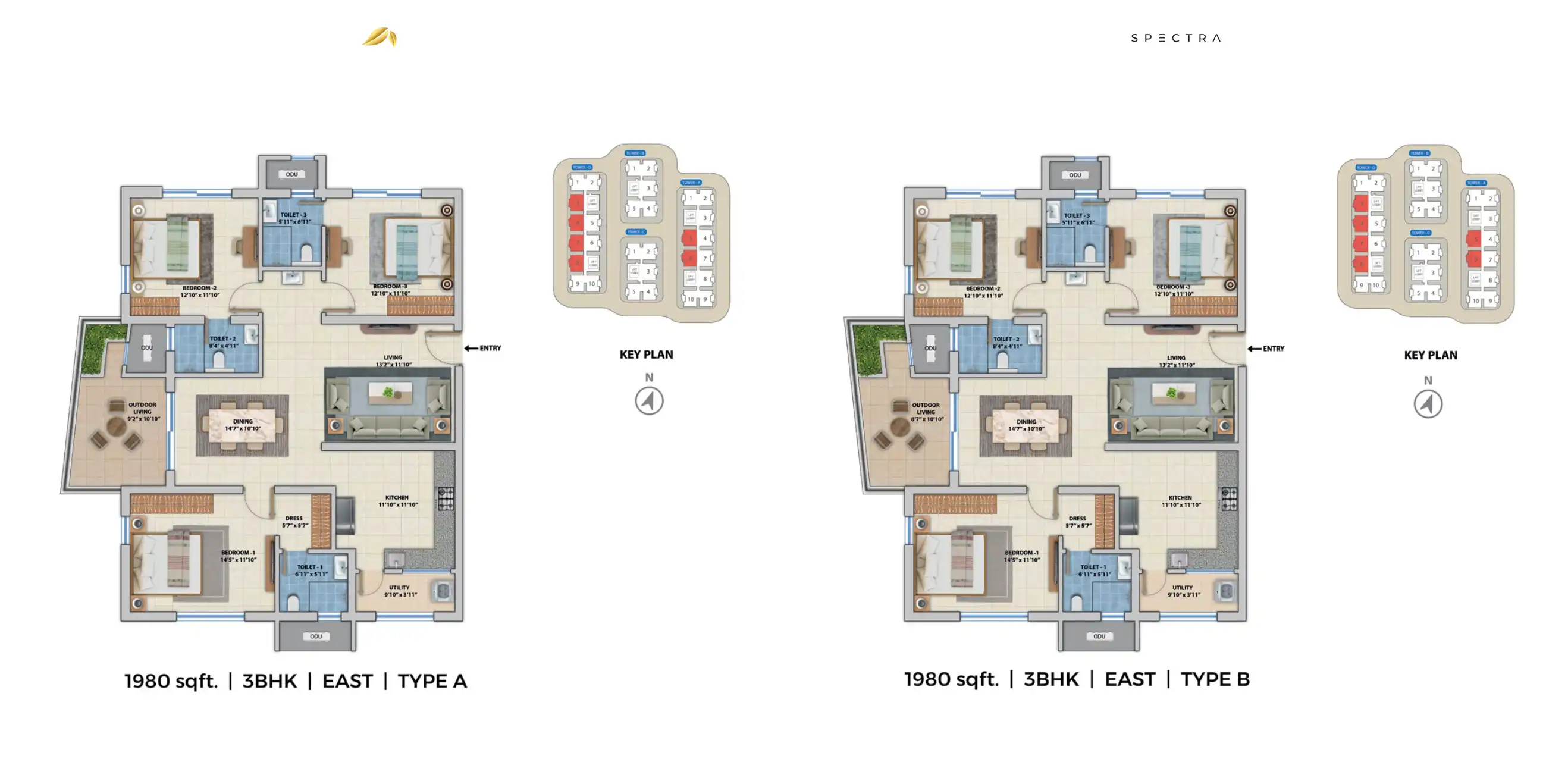 Spectra Tech Towers Floor Plans & Layout