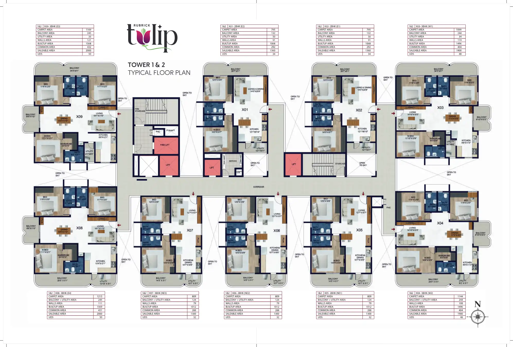 R.R. Grand Tulip Apartments Floor Plans & Layout