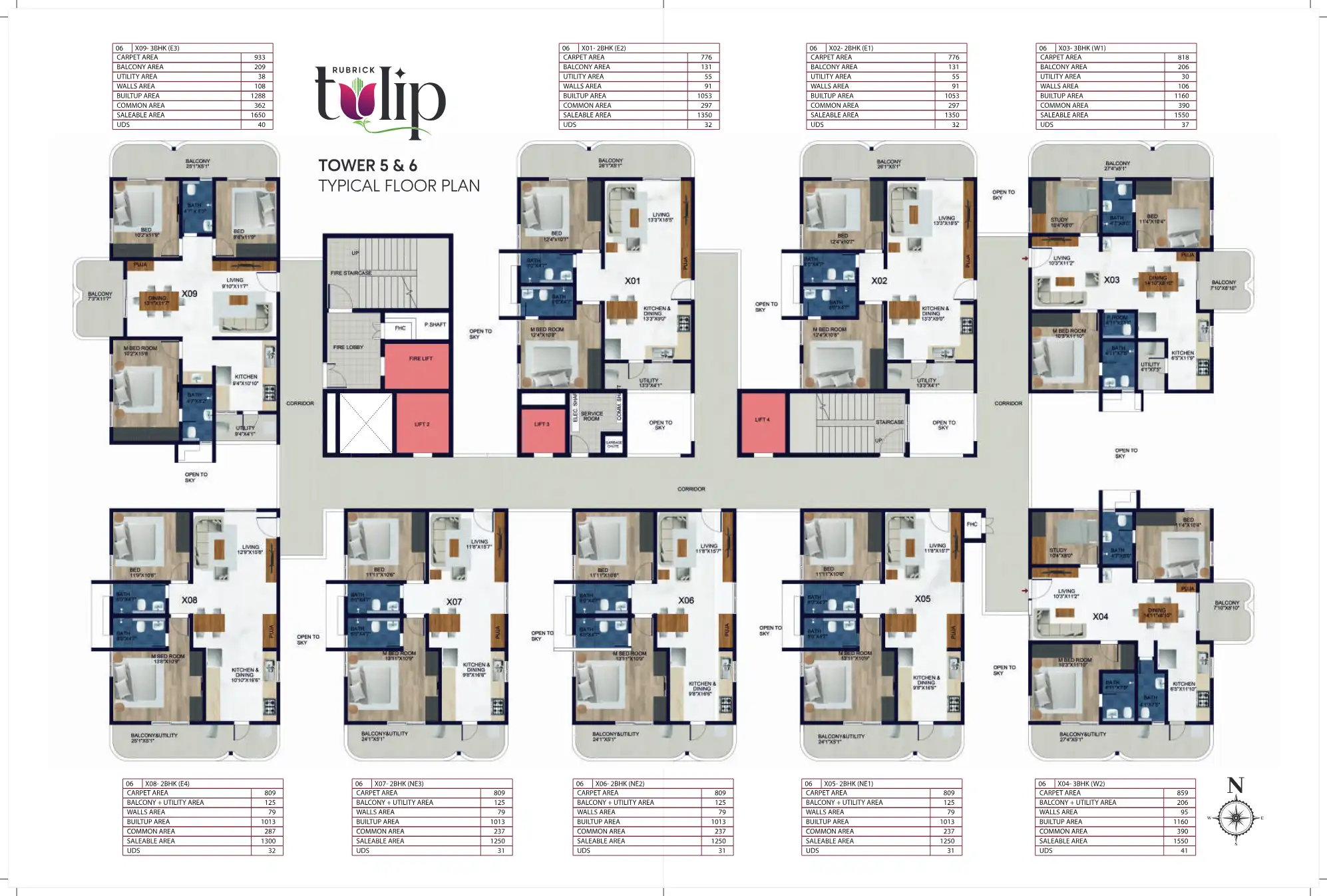R.R. Grand Tulip Apartments Floor Plans & Layout