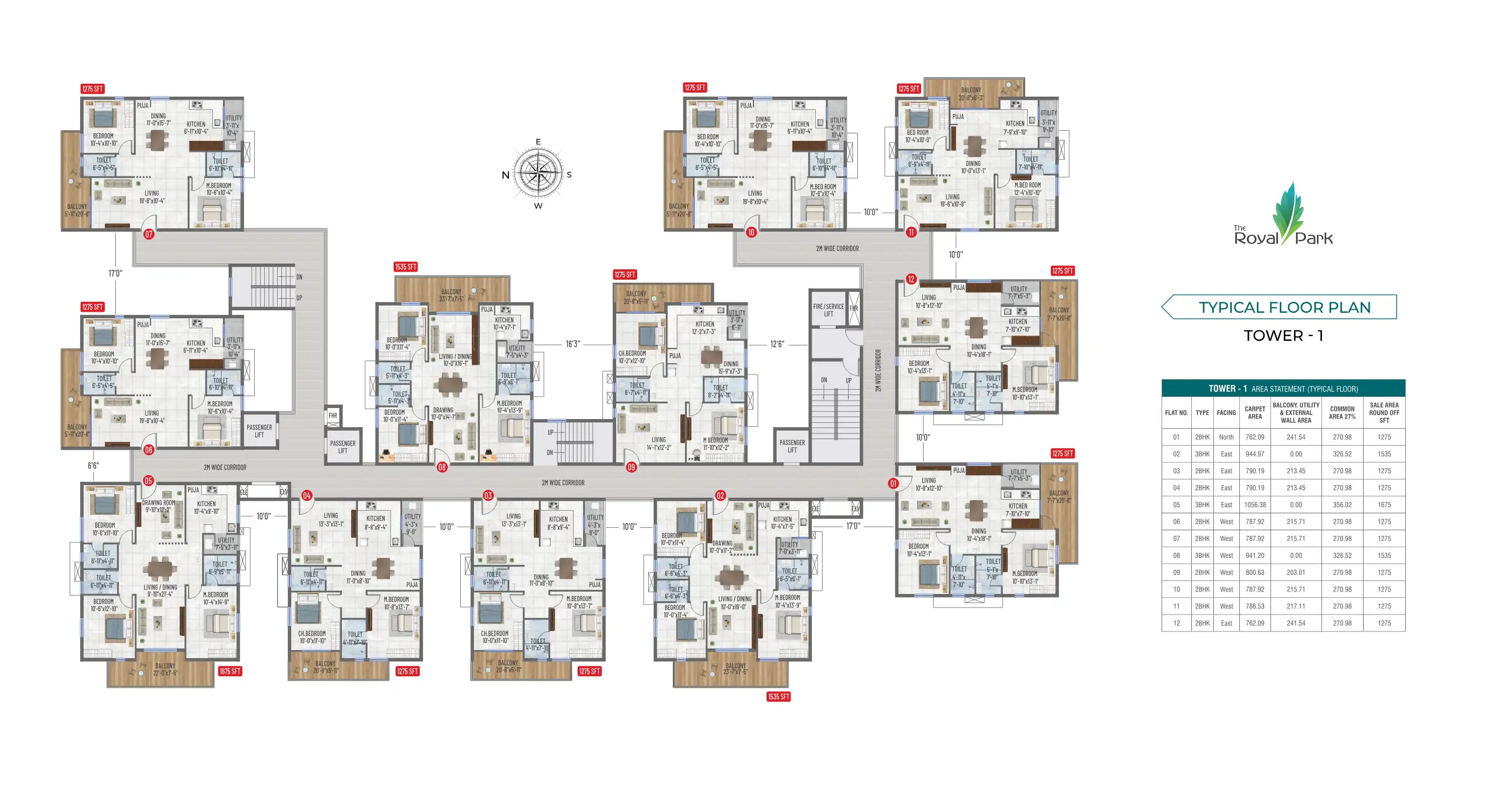 The Royal Park Floor Plans & Layout