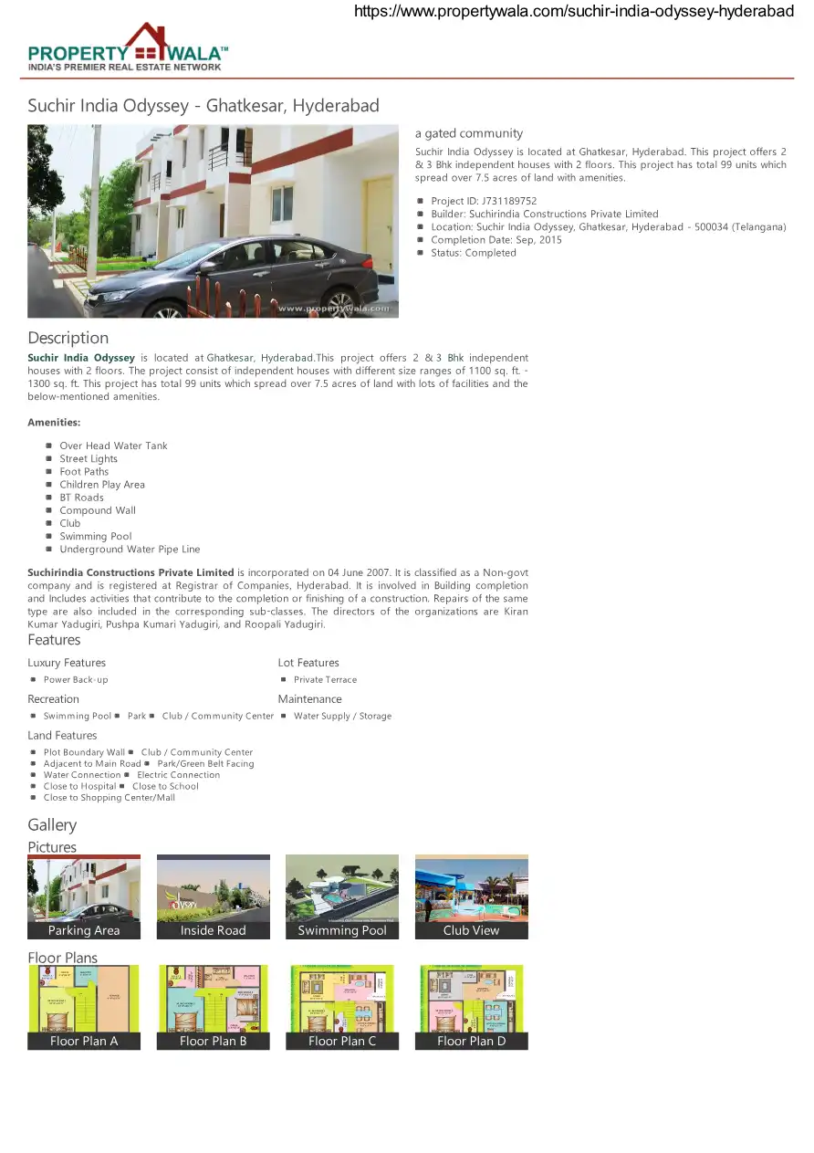 Sai Krupa Residency Floor Plans & Layout