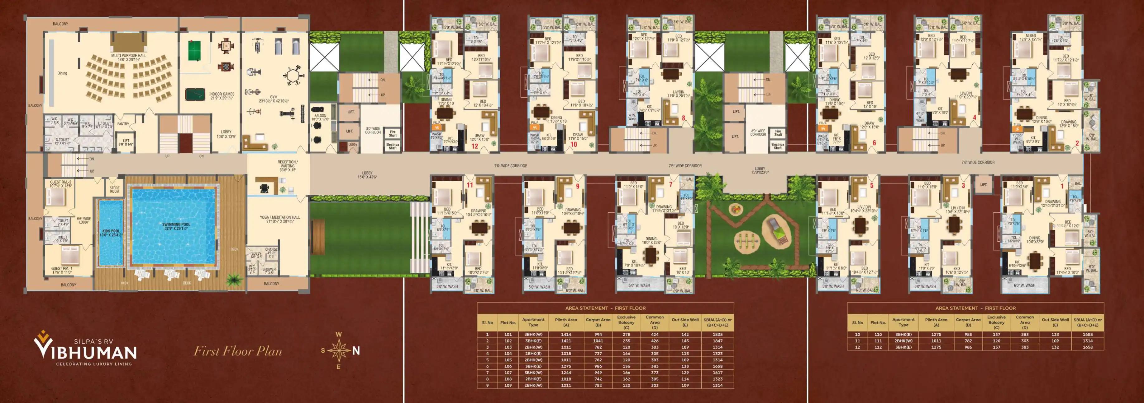 Silpa's RV Vibhuman Floor Plans & Layout